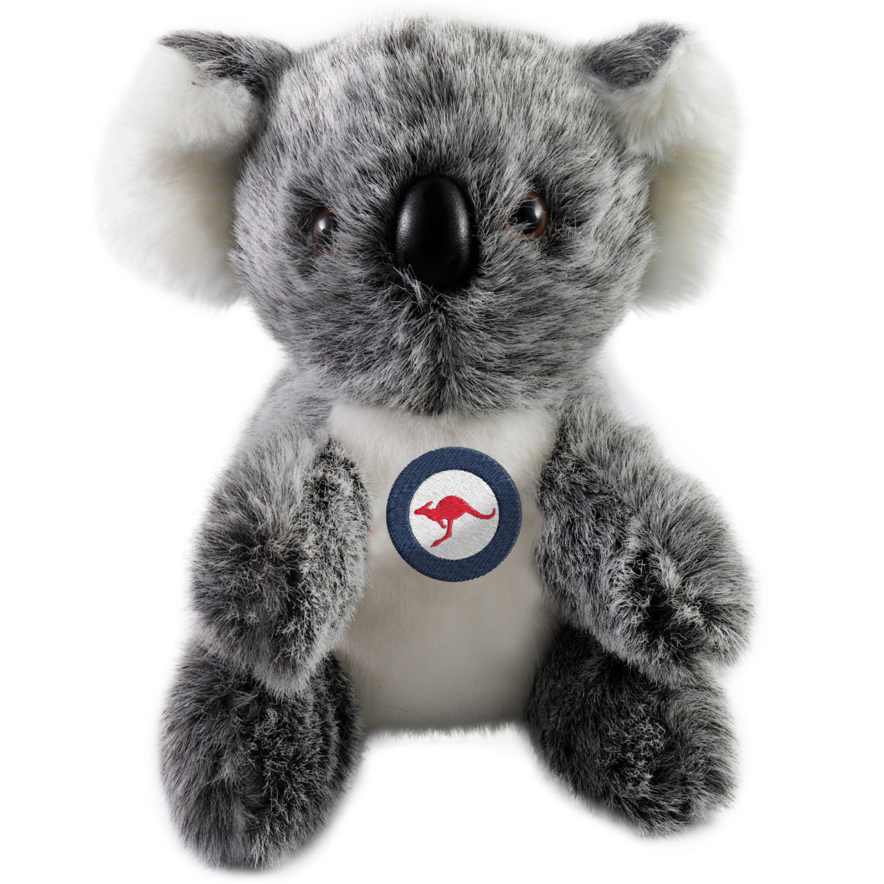 The Introducing our delightful Air Force Koala Bear is a charming embodiment of Australian aviation pride and a heartwarming companion for our dedicated Air Force personnel. This adorable plush bear features an exclusive design, showcasing the distinguished Australian Air Force logo expertly embroidered on its chest. www.moralepatches.com.au
