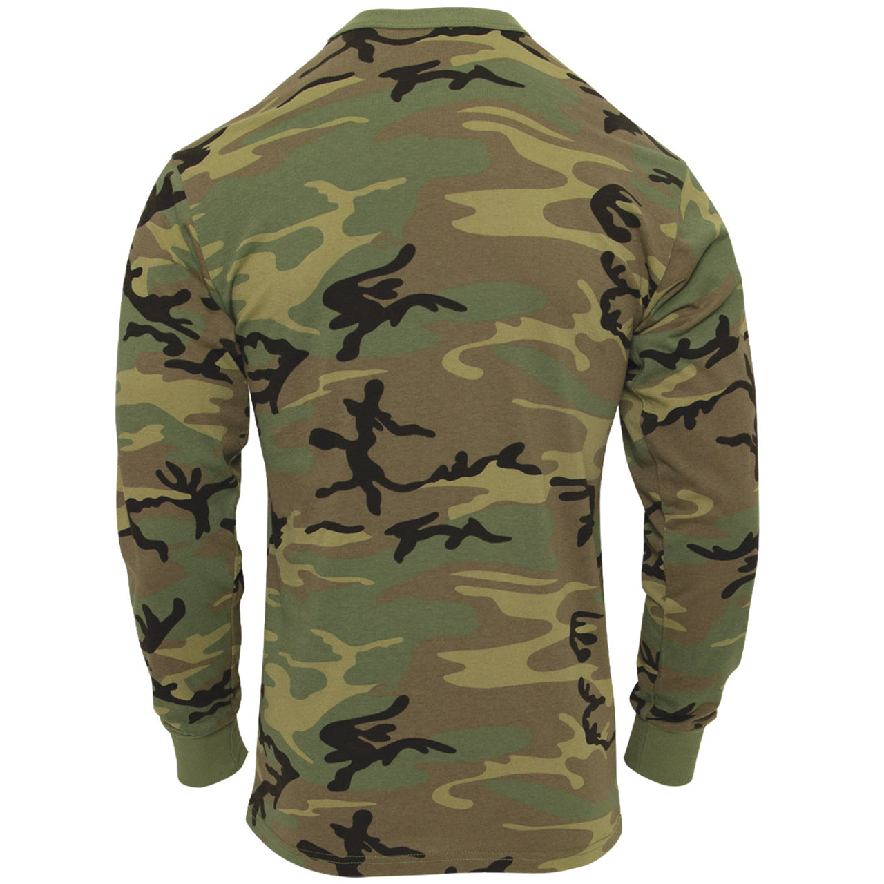 Relax in style with this long-sleeve version of our classic vintage tee. Soft cotton/polyester blend fabric keeps you warm and cozy for any occasion, while the camo pattern gives a laidback feel. Stylish and comfy — what more could you want? A timeless look that's timelessly comfortable. Upgrade your style with this cool, comfortable, Woodland Camo T-Shirt. www.moralepatches.com.au