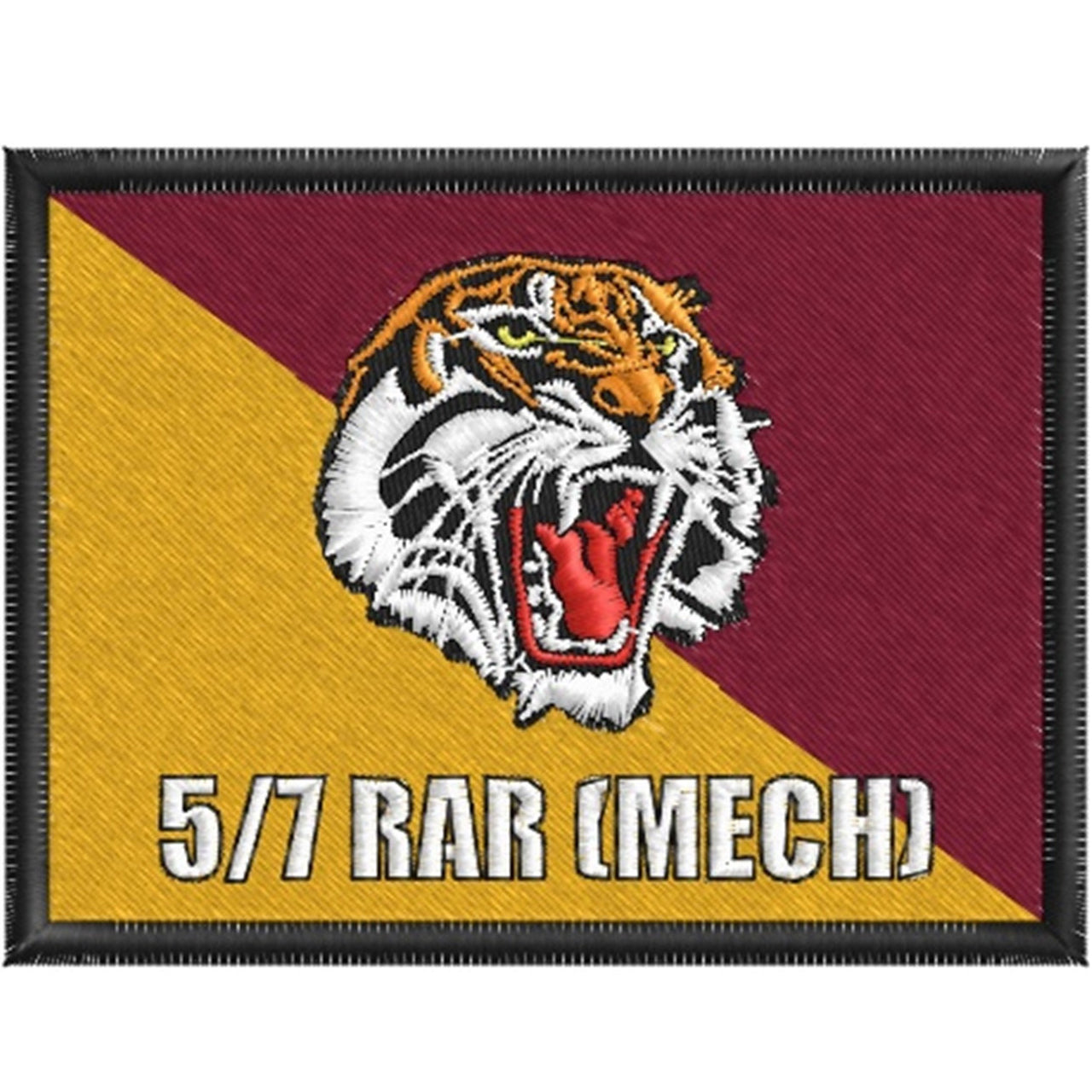 The 5/7 RAR (MECH) Patch is a must-have for any military enthusiast or collector. This high-quality woven patch features a classic design with a Hook-and-loop back for easy attachment. Whether you're adding it to your collection or wearing it casually, this patch is sure to make a statement. www.moralepatches.com.au