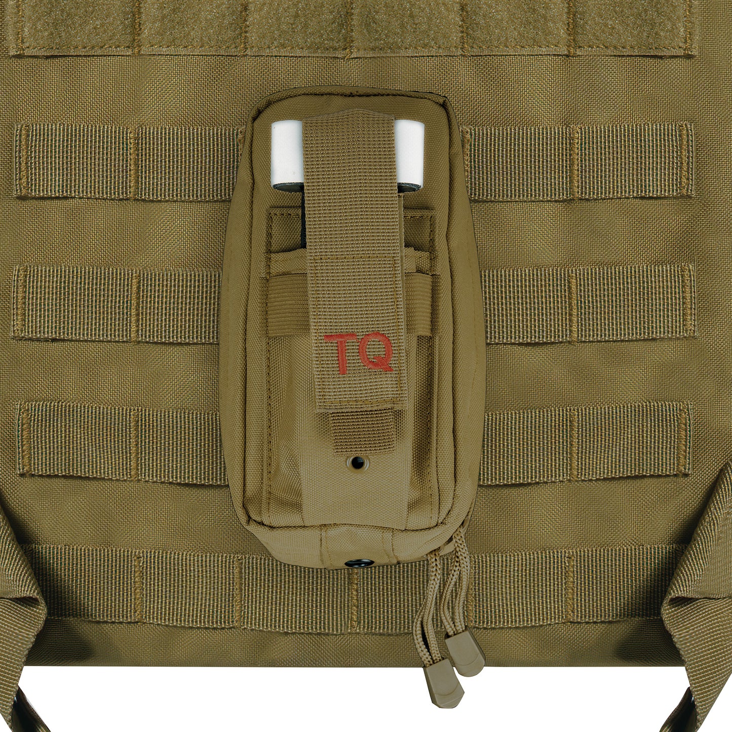 Fast Action First Aid Tourniquet Pouch is designed for rapid access to first-aid gear in situations where every second counts. The exterior pocket secures your tourniquet with a webbing flap featuring a hook and loop closure and elasticized polyester for a secure fit. The fast action pull tab allows easy one-handed access for self-use. www.moralepatches.com.au