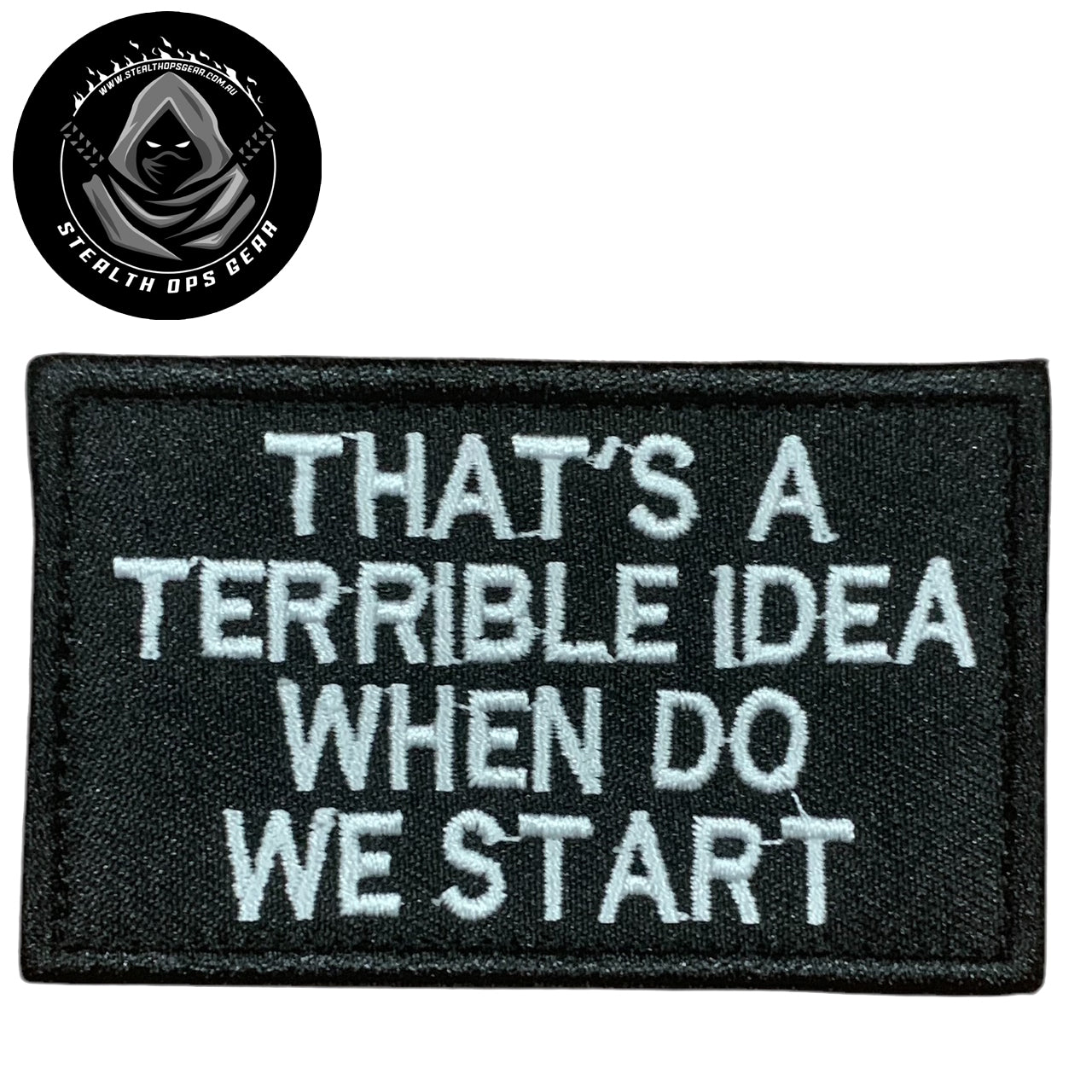Take your fashion to the next level with this unique and bold embroidered patch! Add a touch of personality to any outfit, from jackets and shirts to pants, jeans, and hats. Measuring at 8x5cm, it's the perfect size for making a statement. www.moralepatches.com.au