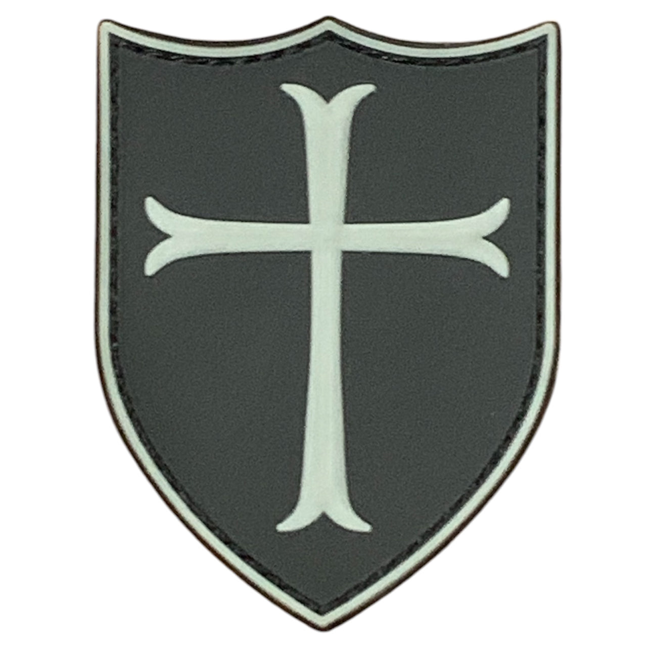 Transform your field gear, jackets, shirts, pants, jeans, hats, and patch boards with the powerful Knights Templar Crusaders Cross PVC Patch. Measuring 8x6cm and equipped with Velcro backing, this badge is the perfect symbol of devotion and strength. Embrace the power and join the crusade today! www.moralepatches.com.au gray