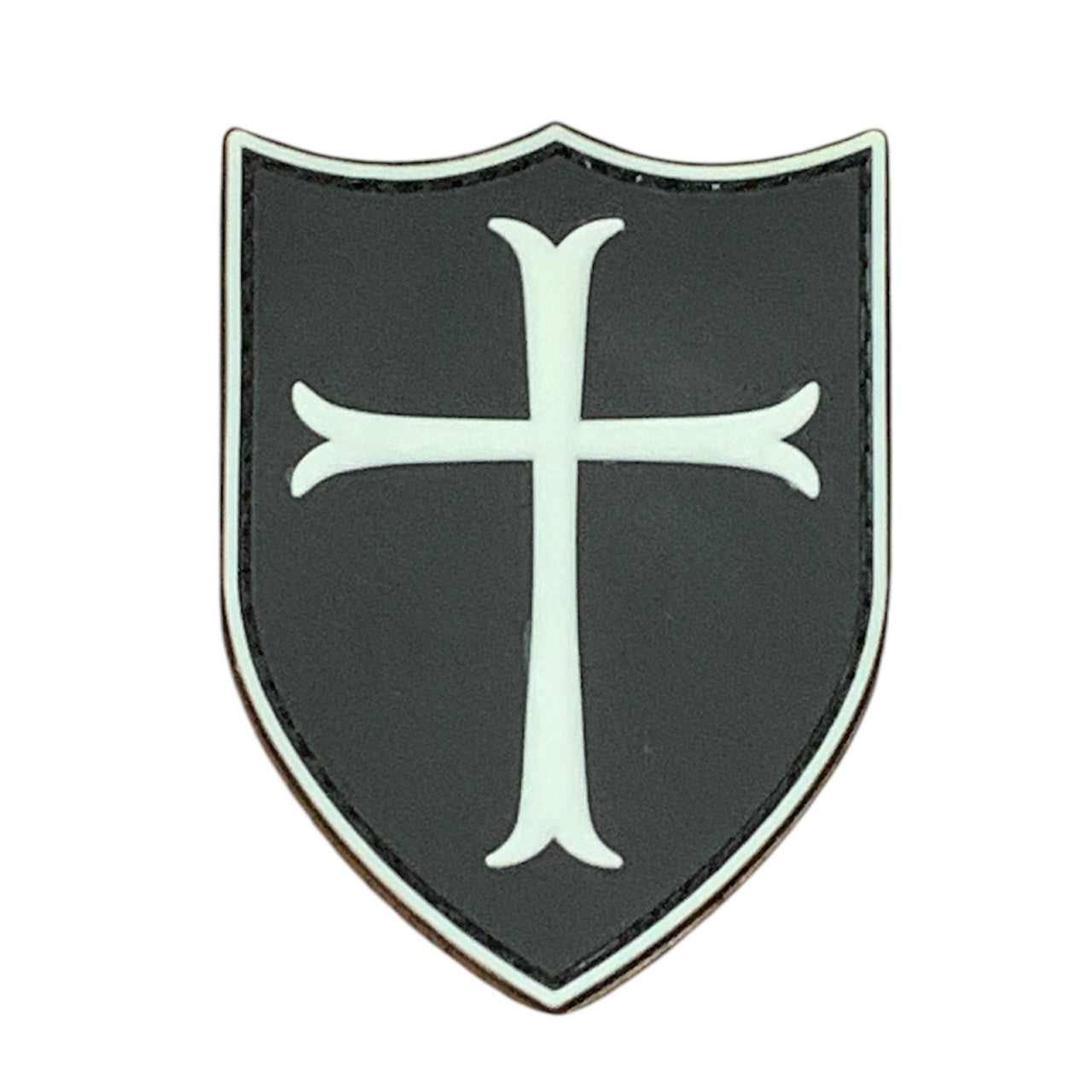 Transform your field gear, jackets, shirts, pants, jeans, hats, and patch boards with the powerful Knights Templar Crusaders Cross PVC Patch. Measuring 8x6cm and equipped with Velcro backing, this badge is the perfect symbol of devotion and strength. Embrace the power and join the crusade today! www.moralepatches.com.au white