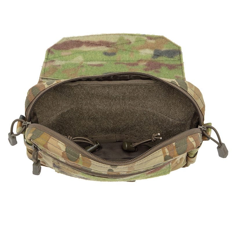 Internally AMCU Multi-Use Under Vest Pouch has a large Velcro loop panel for attaching mission essential modular pouches, Compass, Notebook, Multitool (sold separately). The main compartment is large enough to bulkier items that require quick access. www.moralepatches.com.au