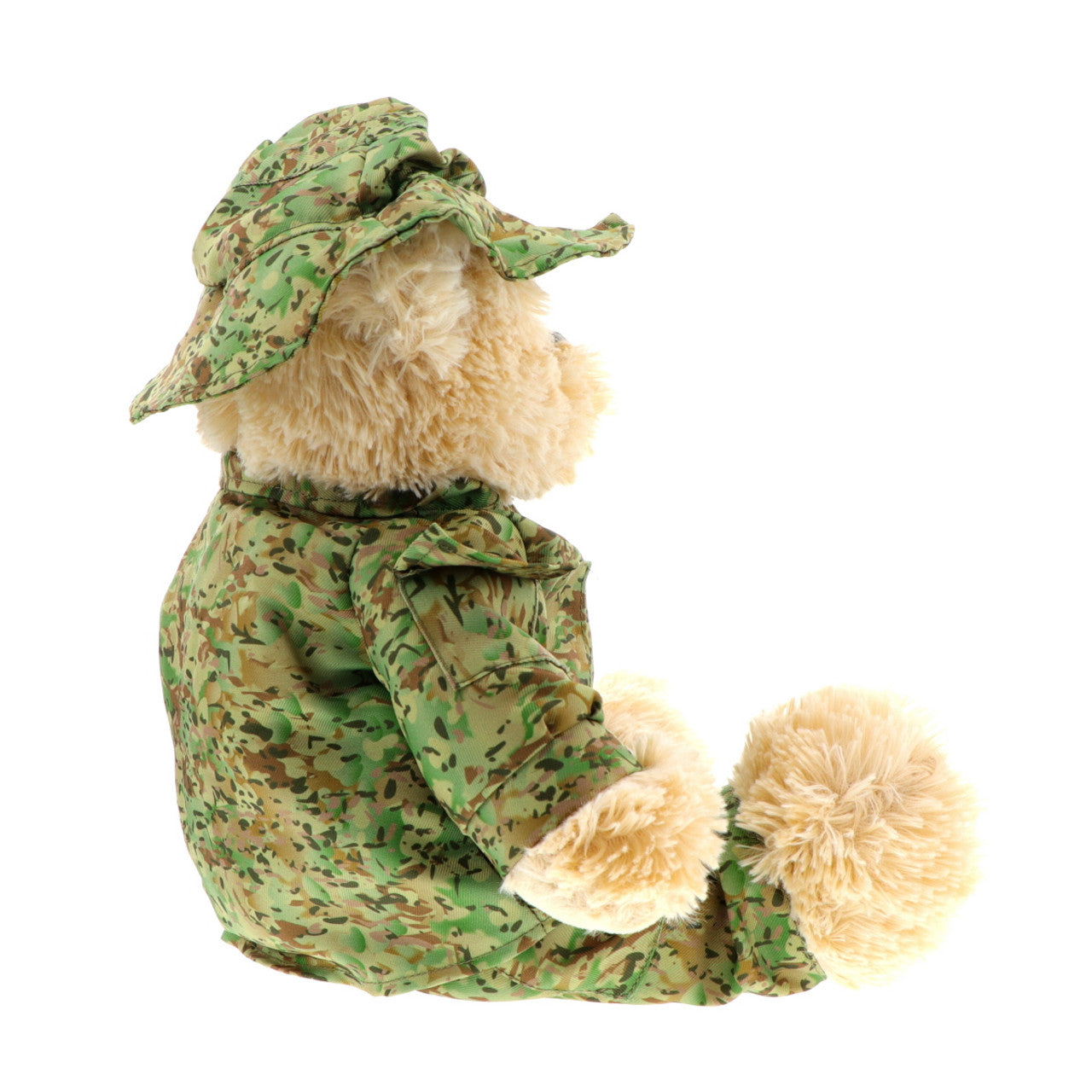 Treasure a symbol of courage and strength with this gorgeous 40cm Australian Army bear. Perfect as a comforter or to bring a smile to adults and children alike, this bear is as luxuriously cuddly as it is full of patriotic pride. Cherish the cutest Aussie Army bear around today! www.moralepatches.com.au right view