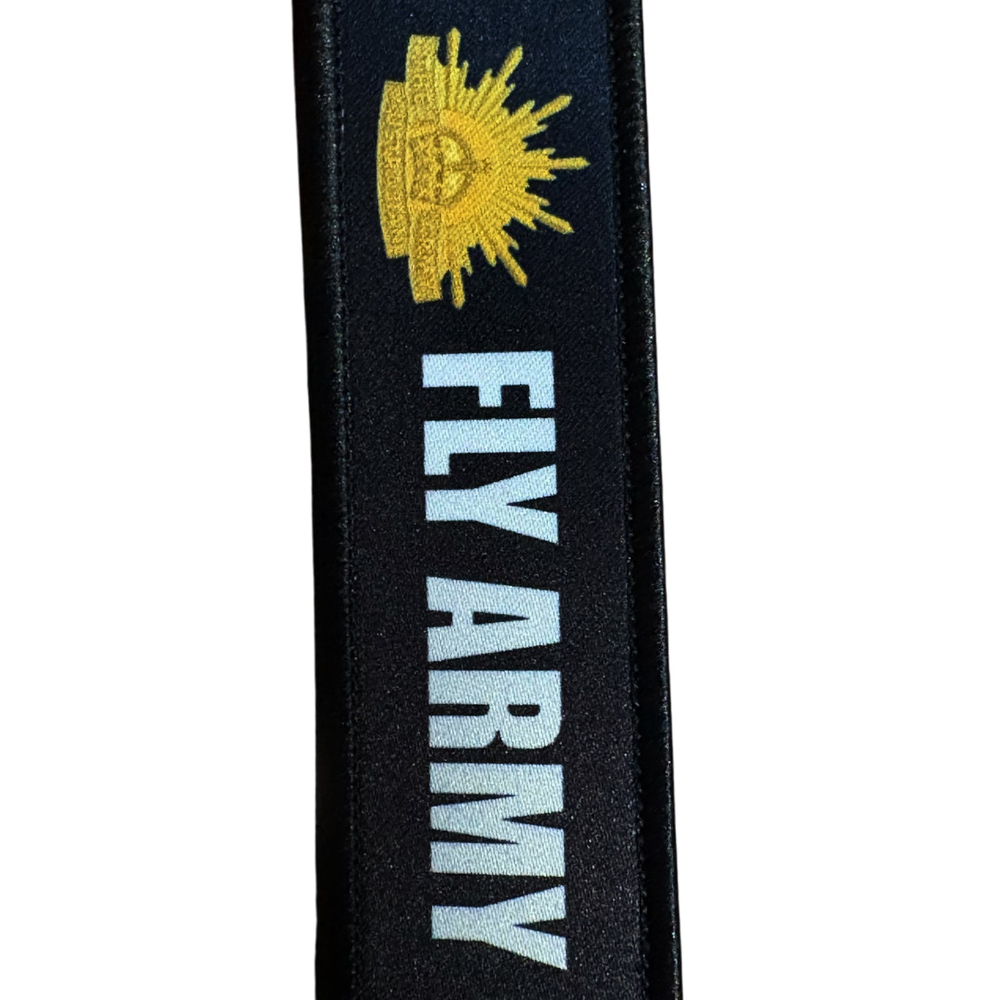 Keep your keys secure and add a touch of military pride with this authentic Army Key Tag. Featuring bold embroidered Army insignia with Blackhawk Helicopter image and the iconic "Remove Before Flight" wording, it's a practical accessory that makes a statement. www.moralepatches.com.au