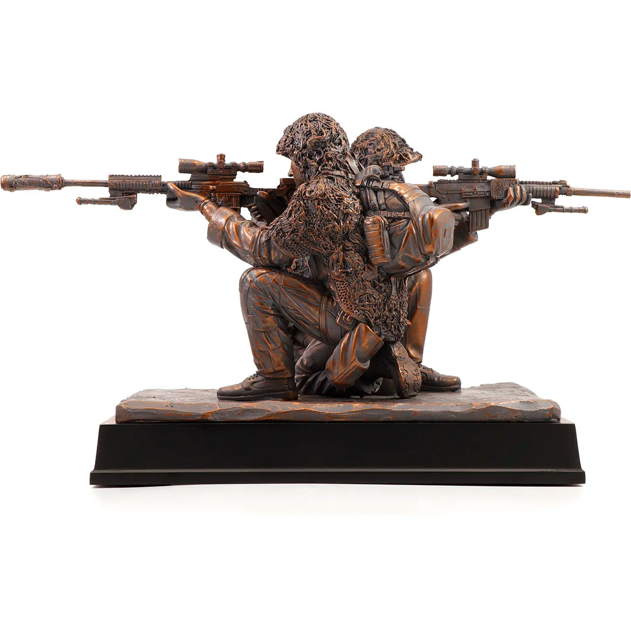 The Limited Edition 'Australian Army Sniper Pair' figurine is a tribute to the skilled marksmen who have played a vital role in Australian military history. www.moralepatches.com.au.com.au