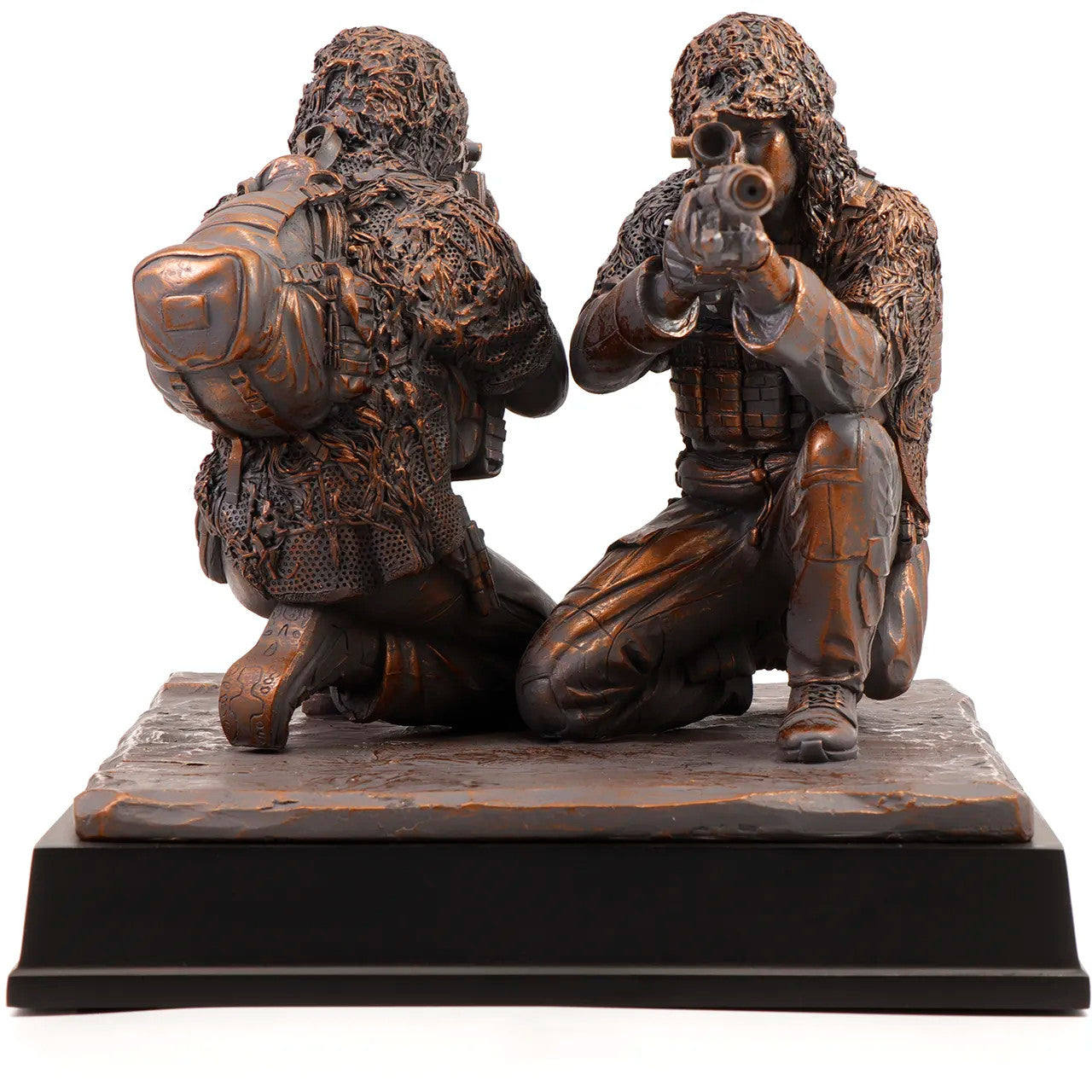 The Limited Edition 'Australian Army Sniper Pair' figurine is a tribute to the skilled marksmen who have played a vital role in Australian military history. www.moralepatches.com.au.com.au