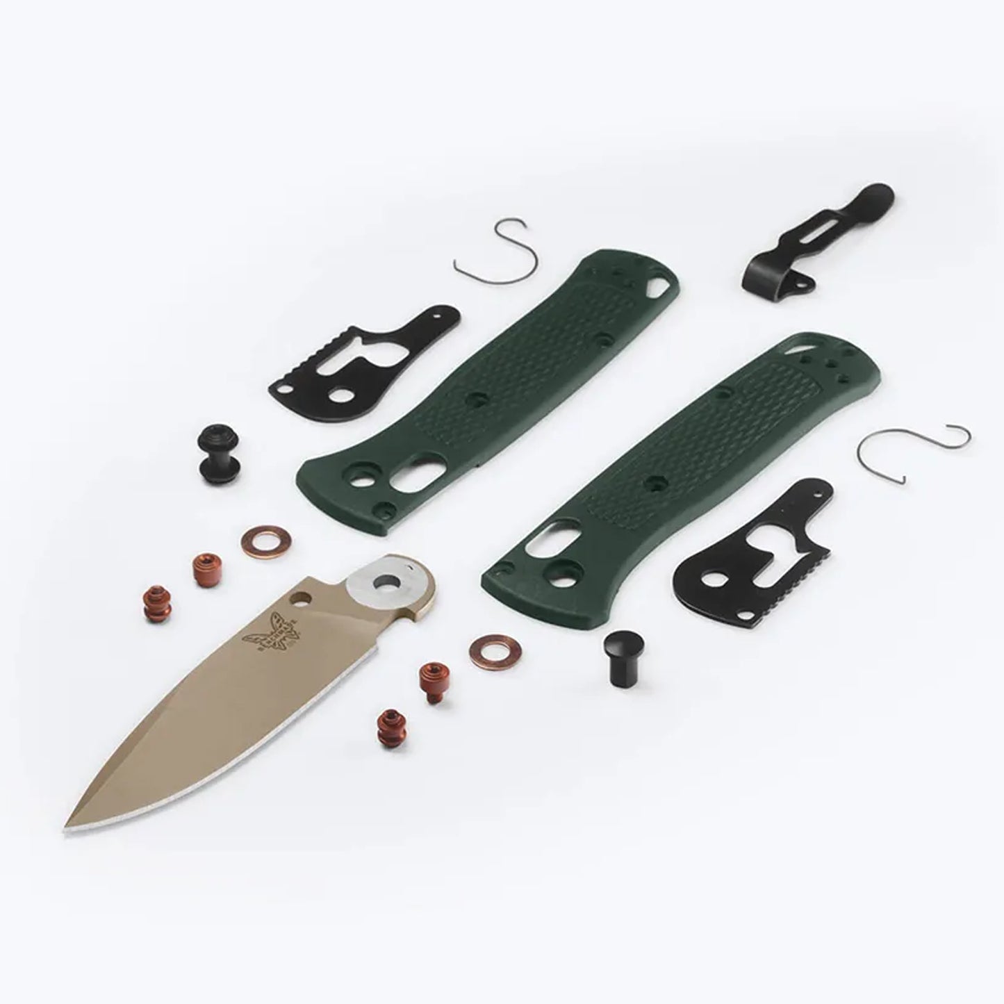 Limited release for 2026 Season 1 - The Mini Bugout returns in a fresh seasonal colour variant—Taiga Green with a McMillan Tan blade and Burnt Copper hardware. This ultralight carry packs full sized performance in a pocket sized profile. Tip-down black oxide mini deep carry clip. Made in U.S.A. www.moralepatches.com.au