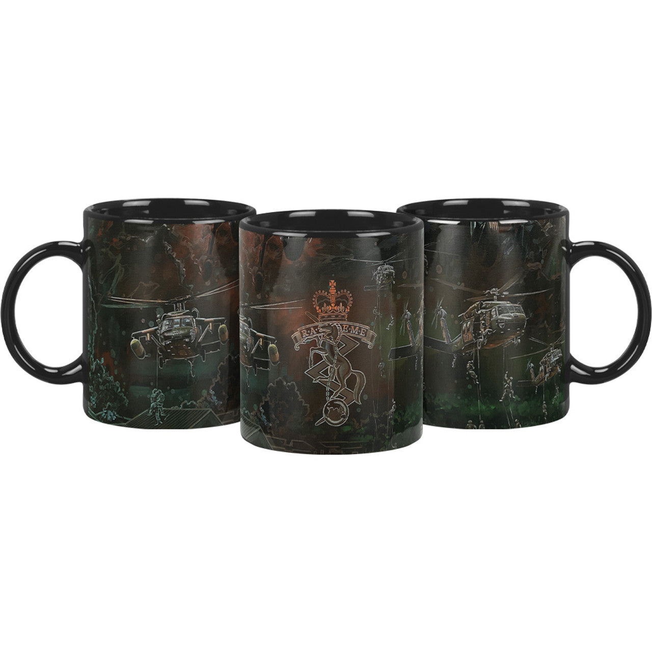The complete set of three coffee mugs brings beautiful art to your day. Coming together to create the full artwork from Drew Harrison, this fantastic set is the perfect addition to your kitchen or office and lets you explore this intricate artwork from a new angle. www.moralepatches.com.au