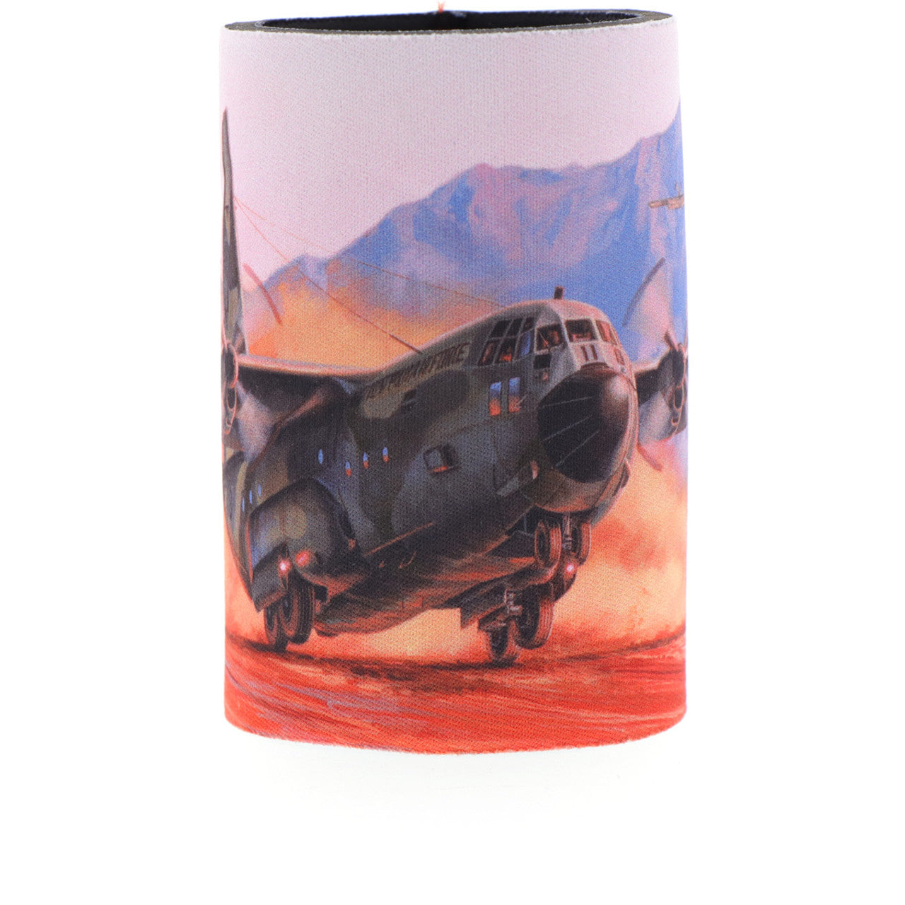 he durable neoprene material ensures that your drinks stay cold for hours, while the beautiful artwork depicting the C-130 Hercules adds a touch of style to your mornings. This cooler is perfect for sharing with family and friends. Don't miss out on this unique piece from the Iconic Aviation Collection. www.moralepatches.com.au