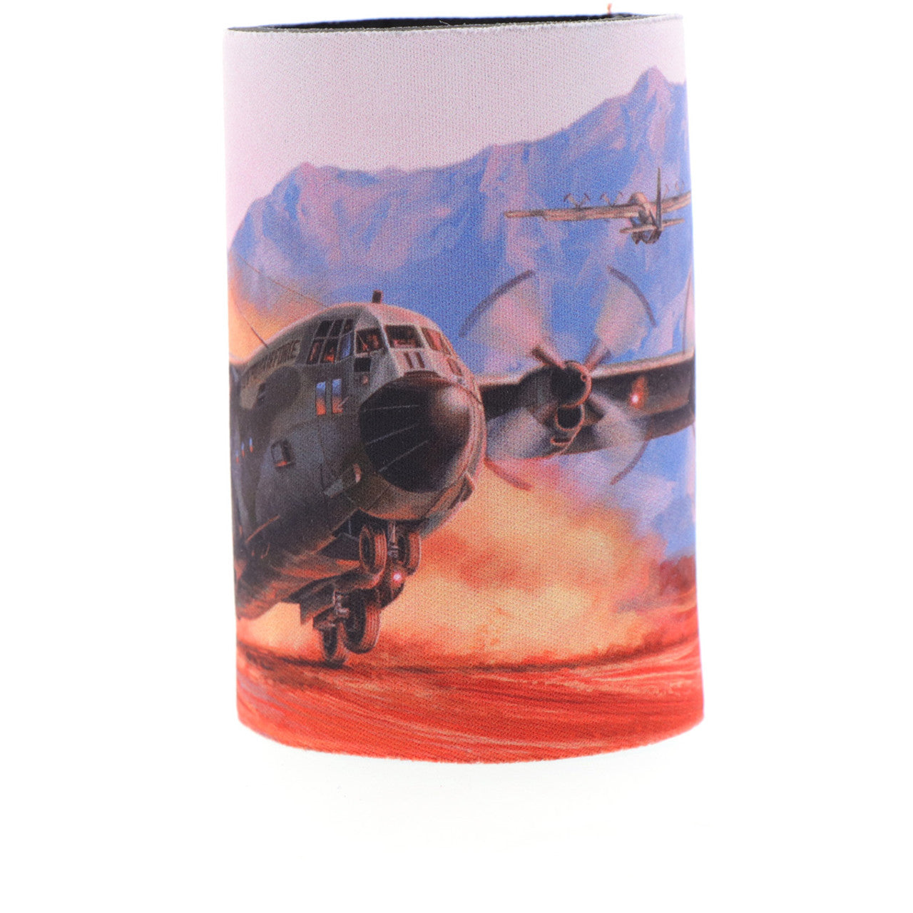 he durable neoprene material ensures that your drinks stay cold for hours, while the beautiful artwork depicting the C-130 Hercules adds a touch of style to your mornings. This cooler is perfect for sharing with family and friends. Don't miss out on this unique piece from the Iconic Aviation Collection. www.moralepatches.com.au