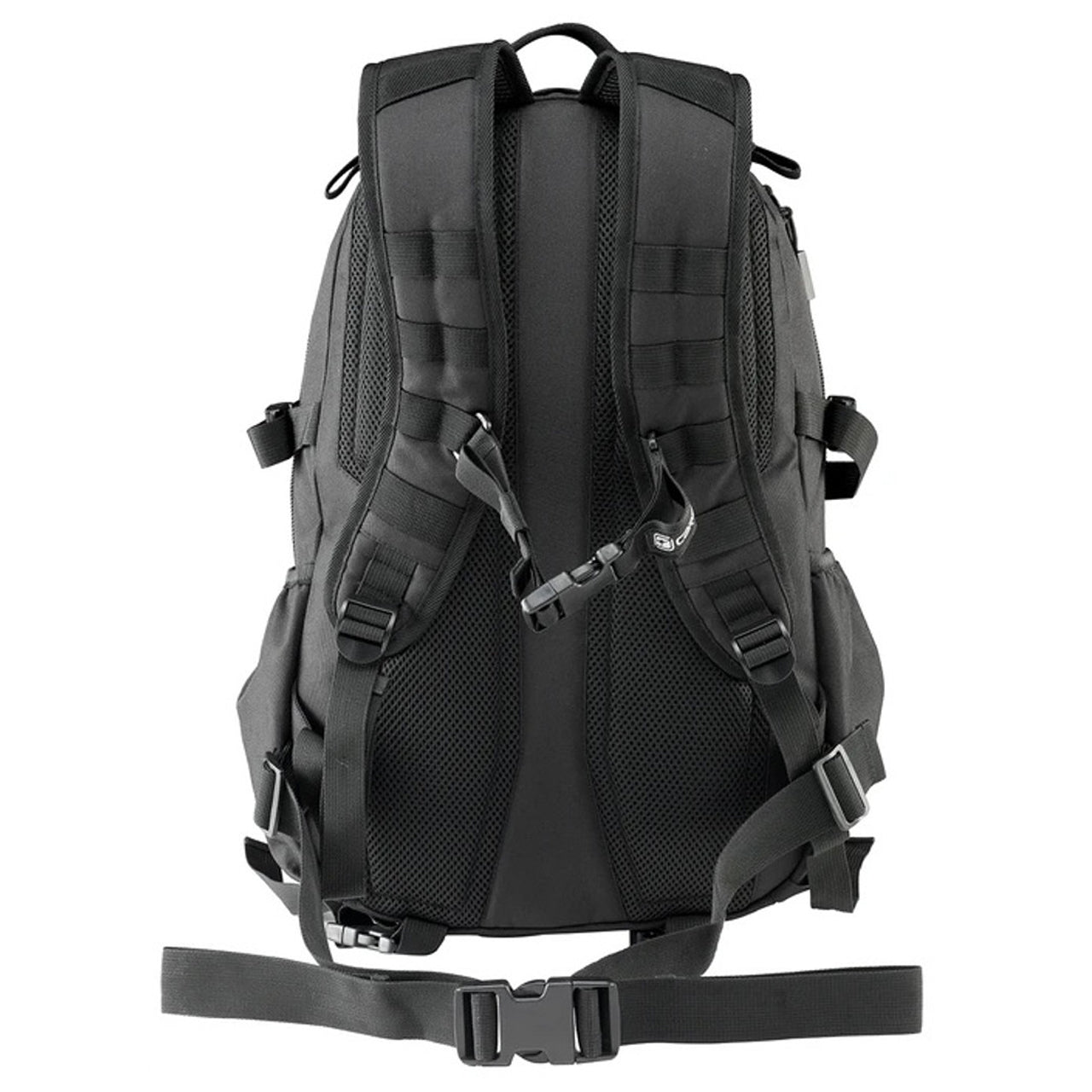 Volume: 35L/50 x 32 x 24cm Military inspired multi-compartment 35L daypack Action Back Extreme padded harness system Sternum strap & removable webbing hip belt for improved pack stability Hydration Ready – just add 2L or 3L reservoir Molle webbing attachment points Front panel HD laser cut lashing points HD webbing carry handle with hydration exit port Multiple internal storage pockets Side accessory/bottle pockets www.moralepatches.com.au