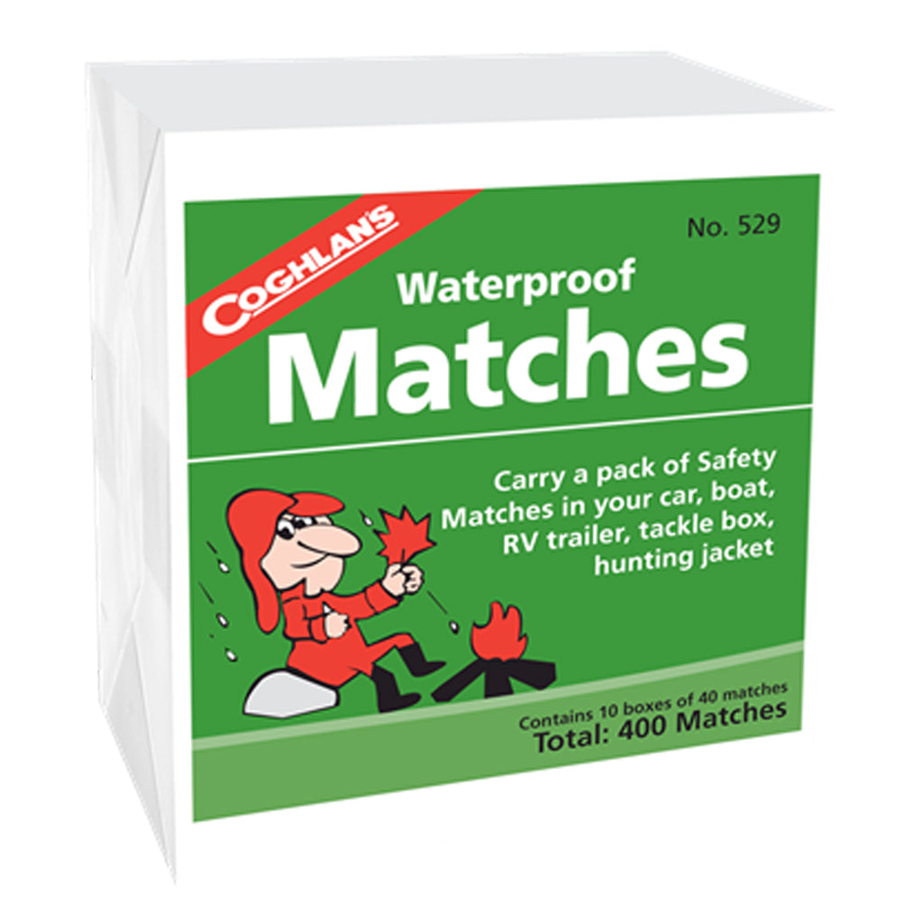 Approximately 40 wooden matches in each pocket size box. These safety matches cannot light accidentally, they must be struck on the waterproof striker surface on box. Ideal for hunters, fishermen, campers or outdoor workers. www.moralepatches.com.au