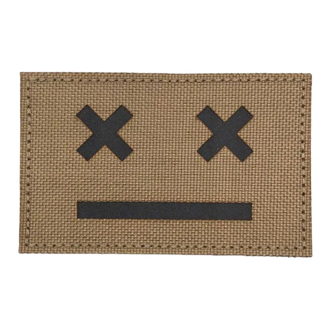 Dead Laser Cut Tan Patch Hook & Loop. Size: 8x5cm www.moralepatches.com.au
