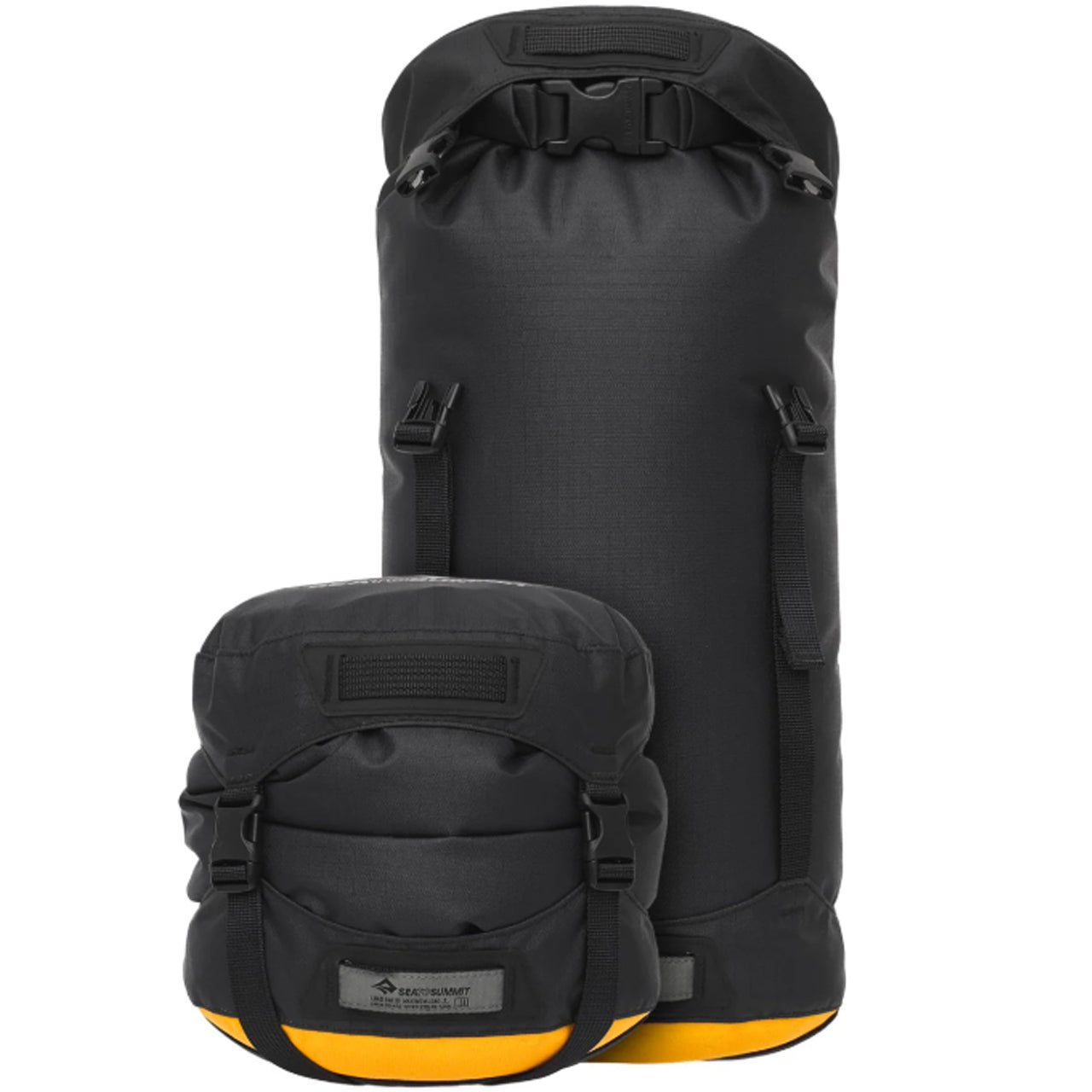 Perfect dry compression storage for everything from kayaks, motorbikes, roof racks and beyond. Made from a super-strong, abrasion and puncture-resistant 420D waterproof main body fabric and a 500D Cordura 70D eVent® waterproof but air-permeable base that allows you to push air out while still keeping your contents dry inside. www.moralepatches.com.au