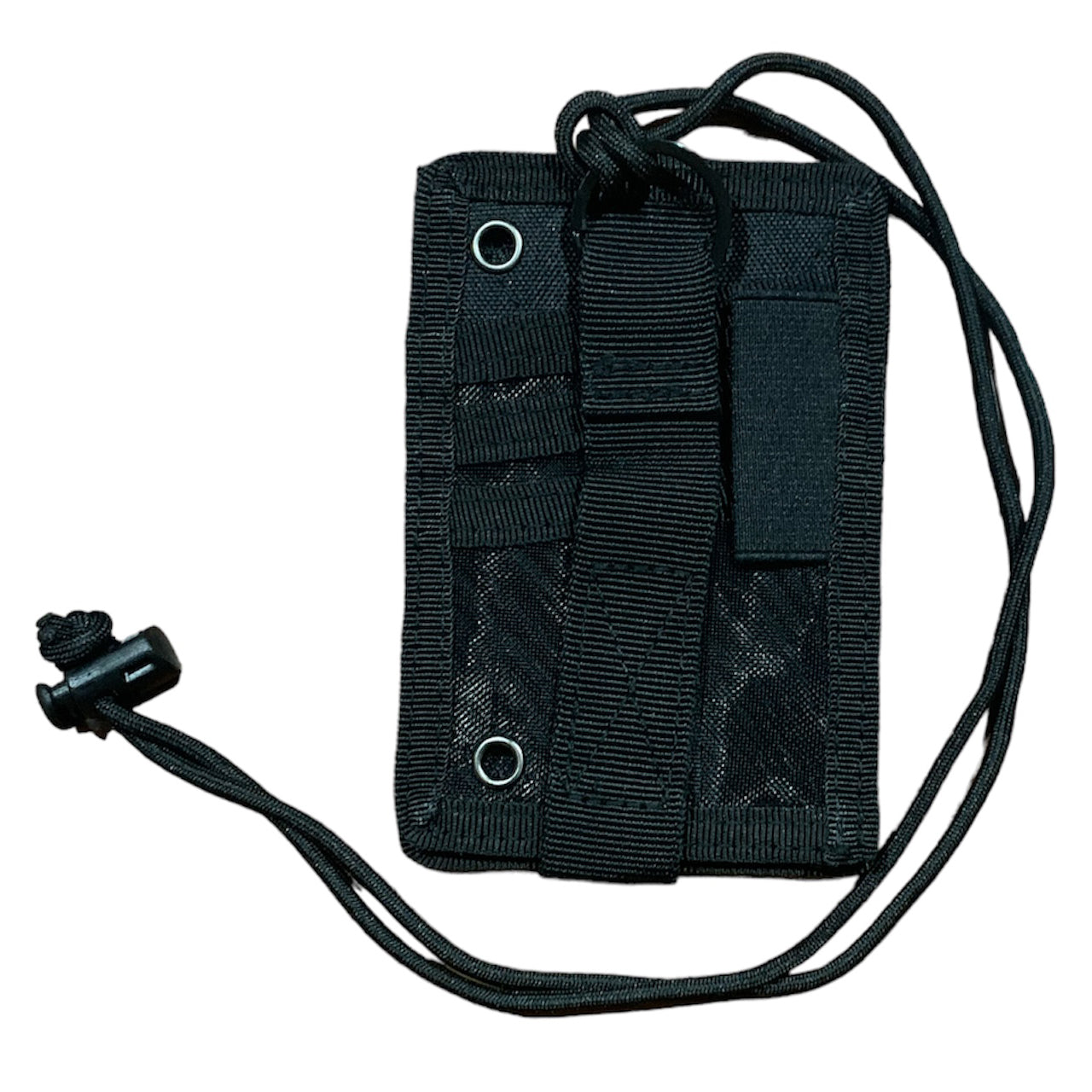 Elevate your tactical gear with the Elite Tactical MOLLE Capable ID Holder in Black. Its convenient front ID window and MOLLE compatibility make it the perfect accessory for attaching to your equipment or wearing around your neck. With space for a pen and three separate card slots in the back, this holder offers added security for your valuables. The tear away front ID holder and included paracord with toggle add a rugged and functional touch. www.moralepatches.com.au