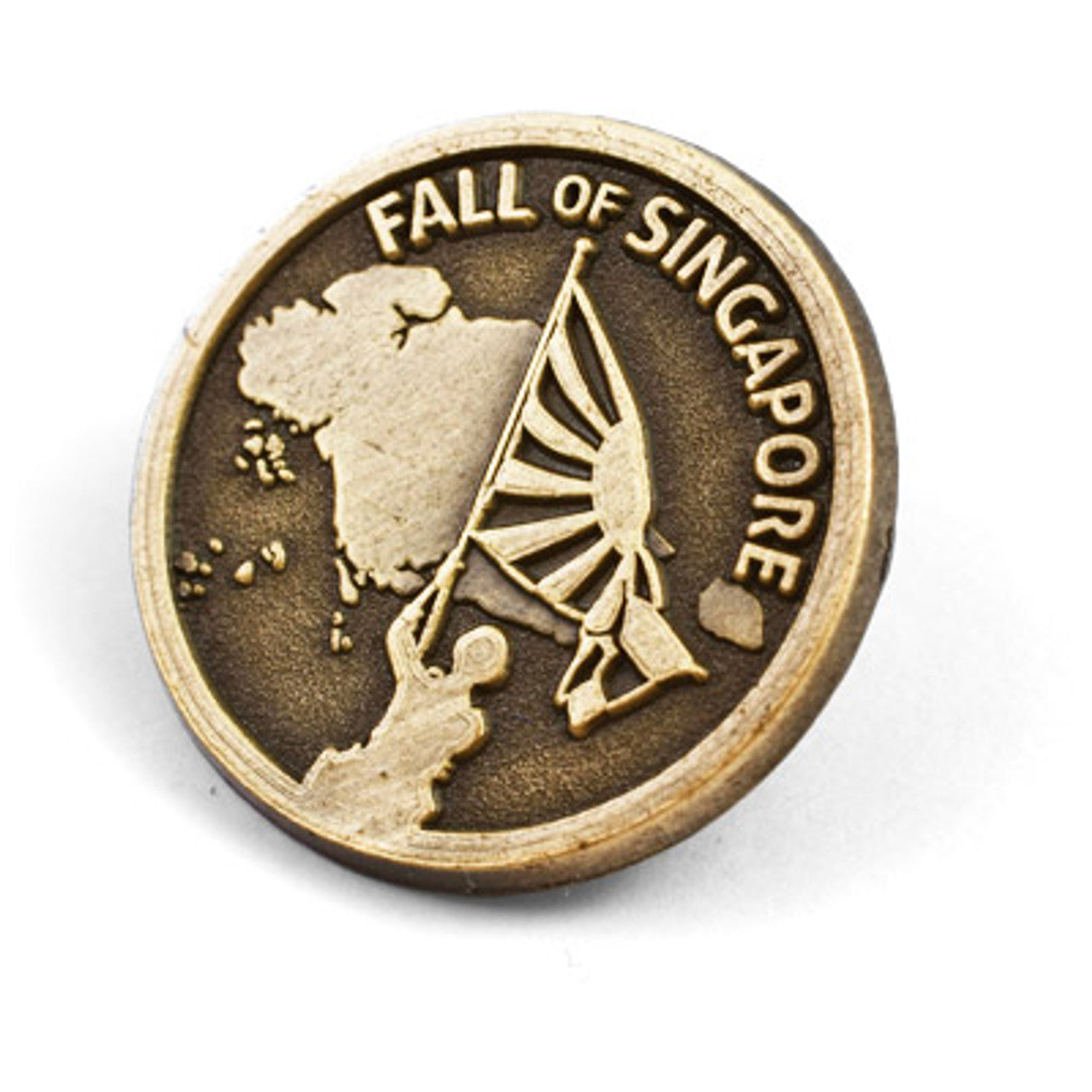 The Fall of Singapore Lapel Pin is a powerful symbol of resilience and remembrance. Commemorate the historic event of the Fall of Singapore and honor the bravery of the troops of the British Empire and Australia with this lapel pin. www.moralepatches.com.au