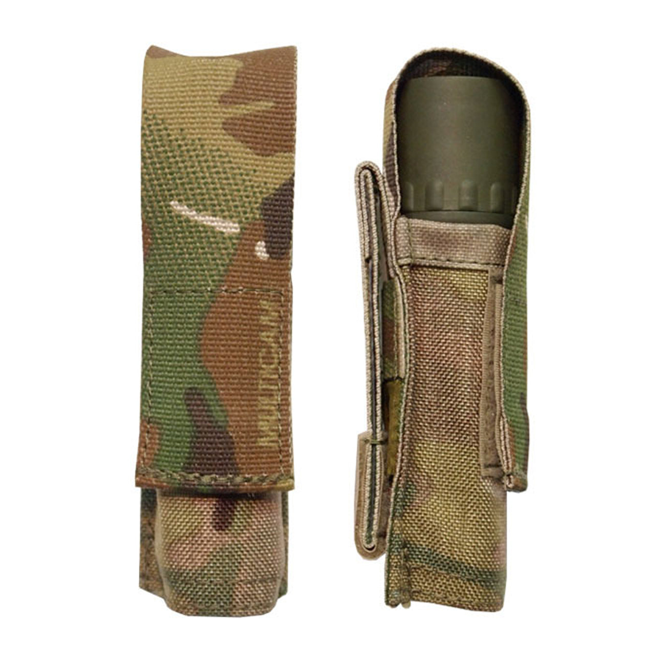 Designed to carry Surefire G2 series torch. Molle attachments, up to 1.5". Adjustable velcro lid. Will also fit 6P series (Pictured). Requires one MOLLE column for attachment. www.moralepatches.com.au