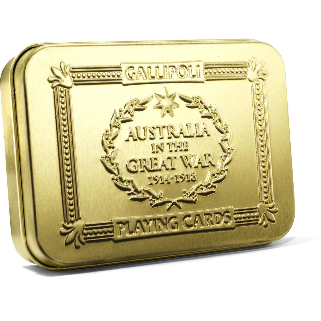 Experience the joy of playing your favourite games with exquisitely detailed and vibrant playing cards. These unique cards, accompanied by a striking matching tin case, make for an ideal collector's item or thoughtful gift. www.moralepatches.com.au