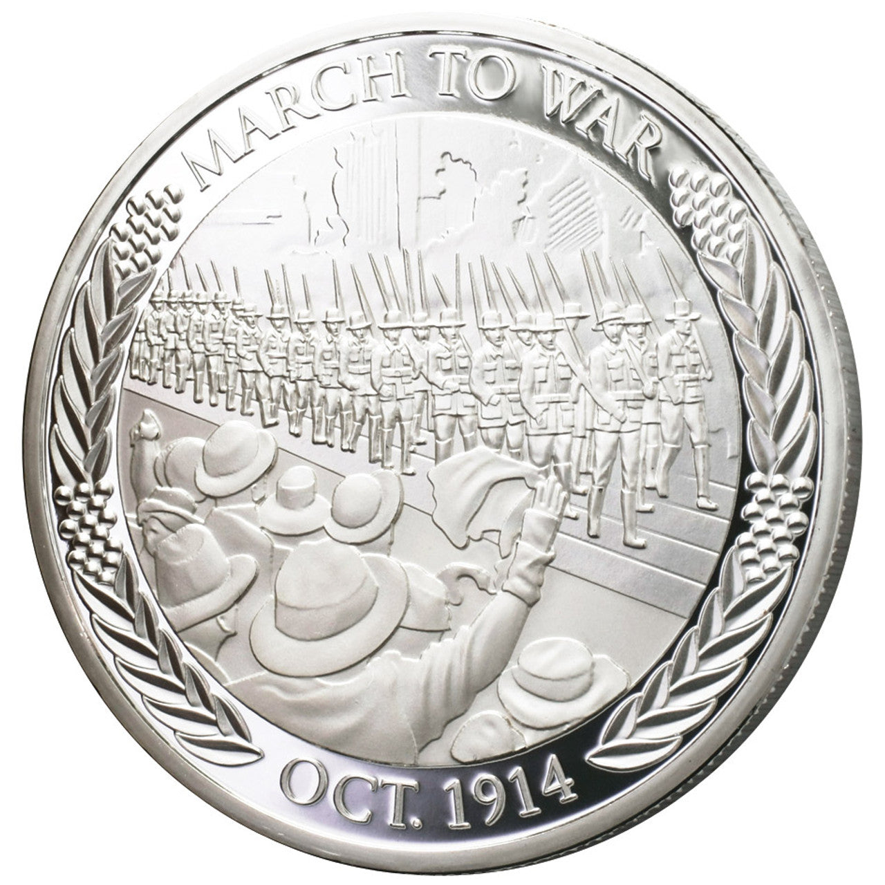 The Sands of Gallipoli 2014 release March to War Limited Edition Medallion is a truly remarkable piece from the tactical specialists. This medallion commemorates Australia's first contingent to join the war, showcasing their bravery and dedication. www.moralepatches.com.au
