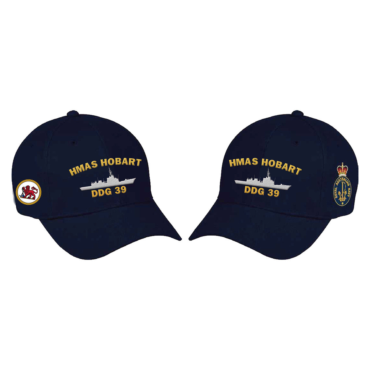 The HMAS Hobart Policy Cap is a must-have accessory for military enthusiasts. Made from high-quality heavy brushed cotton, this cap features the prestigious Navy Ceremonial badge on the left side. www.moralepatches.com.au