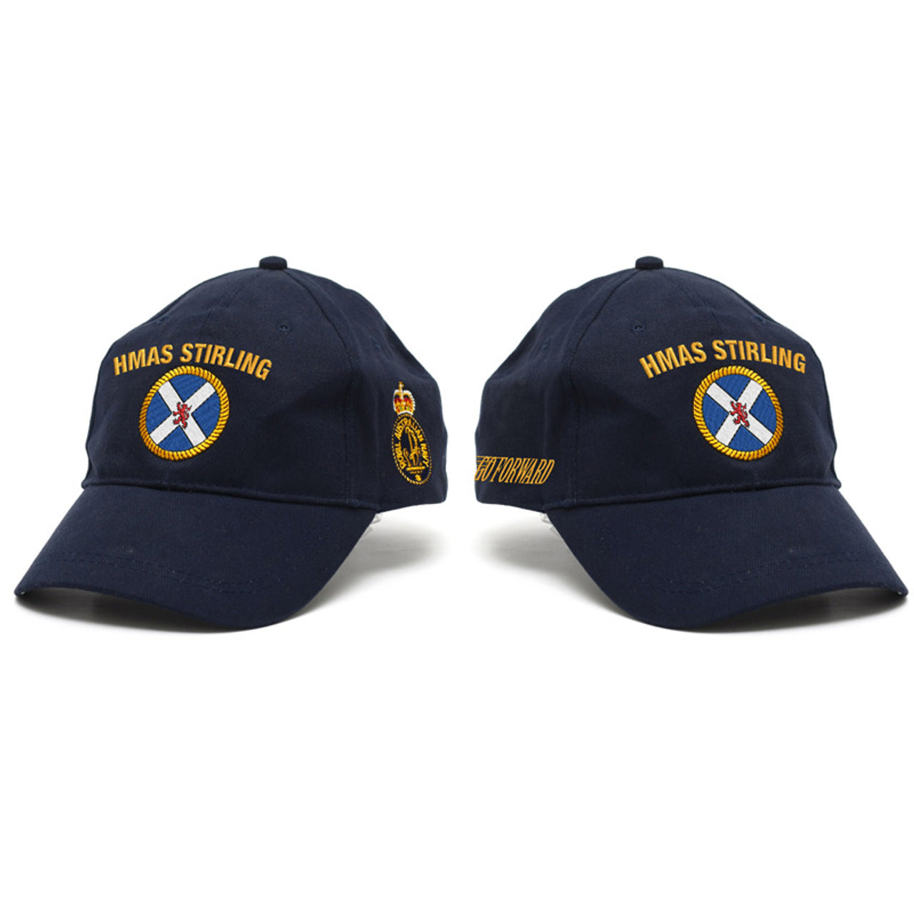 The HMAS Stirling Policy Cap is a must-have for military enthusiasts. Made from high-quality heavy brushed cotton, this cap features the prestigious Navy Ceremonial badge on the left side. www.moralepatches.com.au