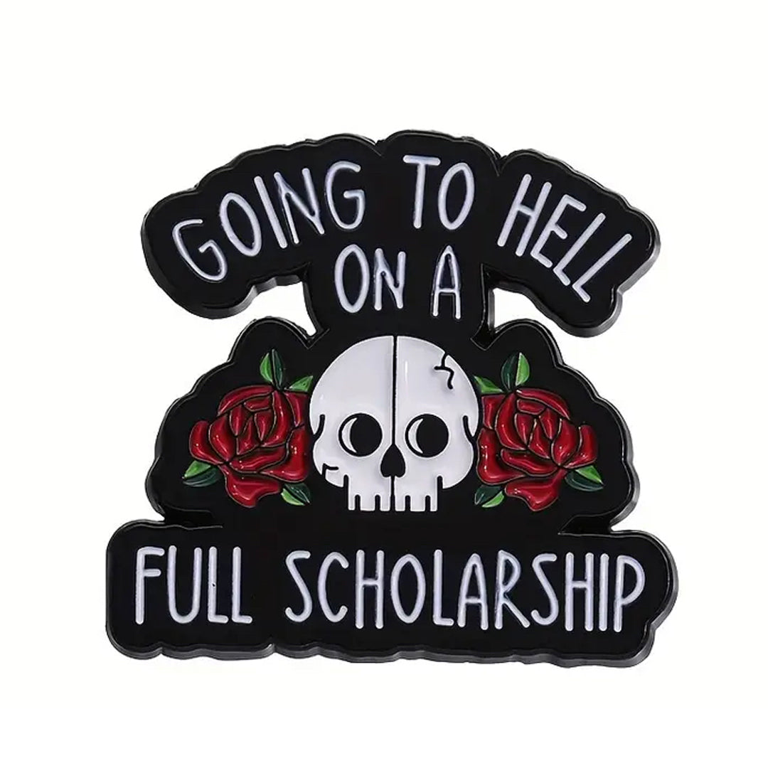 This playful and witty pin is perfect for the friend who shares your sense of humour. Showcasing the clever phrase "Full Scholarship Lapel Pin." An ideal gift to brighten someone's day and offer a comforting virtual hug.
Size: 30mm (w) x 28mm (h) www.moralepatches.com.au