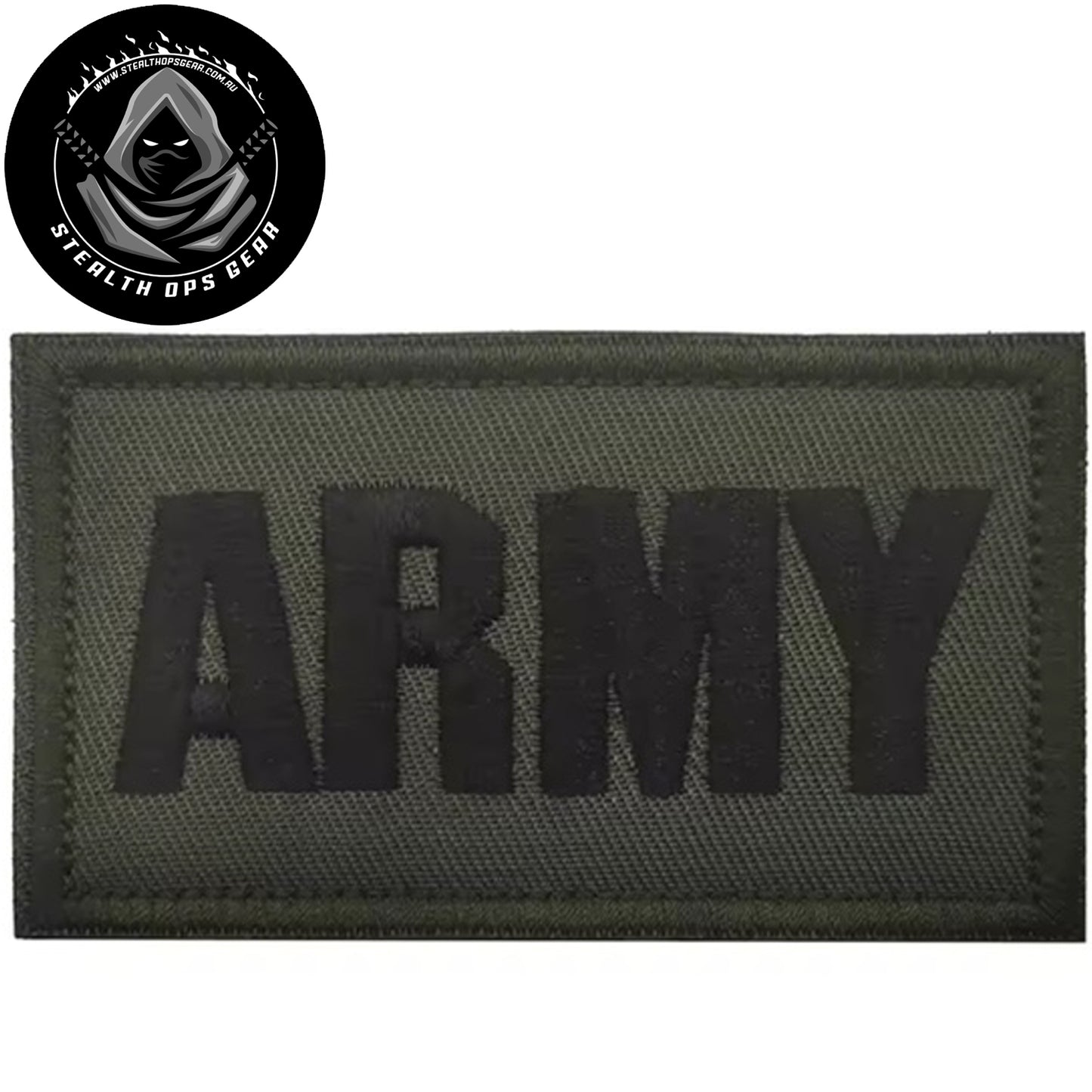 Unleash your creativity with the Army Green Embroidery Printed Patch Hook & Loop - Stealth Ops Gear ! Measuring 9x5.5cm and featuring a beautifully embroidered design and secure hook & loop backing, this patch is a must-have for any collector. www.moralepatches.com.au