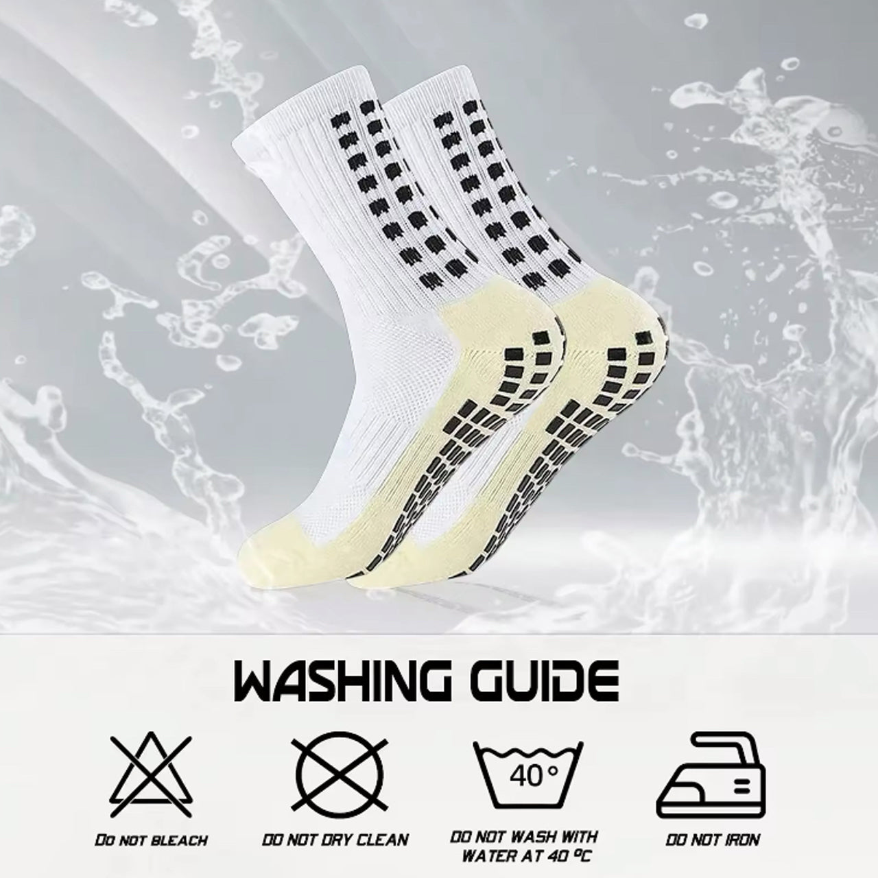 Step out in style and make a statement with our Anti-Slip Blue & Grey Socks - available in size EUR 36-43. Crafted from polyester and cotton with silicone anti-slip dots, these mid-calf socks not only offer supreme comfort but also boast a beautiful and vibrant design. The perfect gift for someone special or a treat for yourself, order your pair now! www.moralepatches.com.au