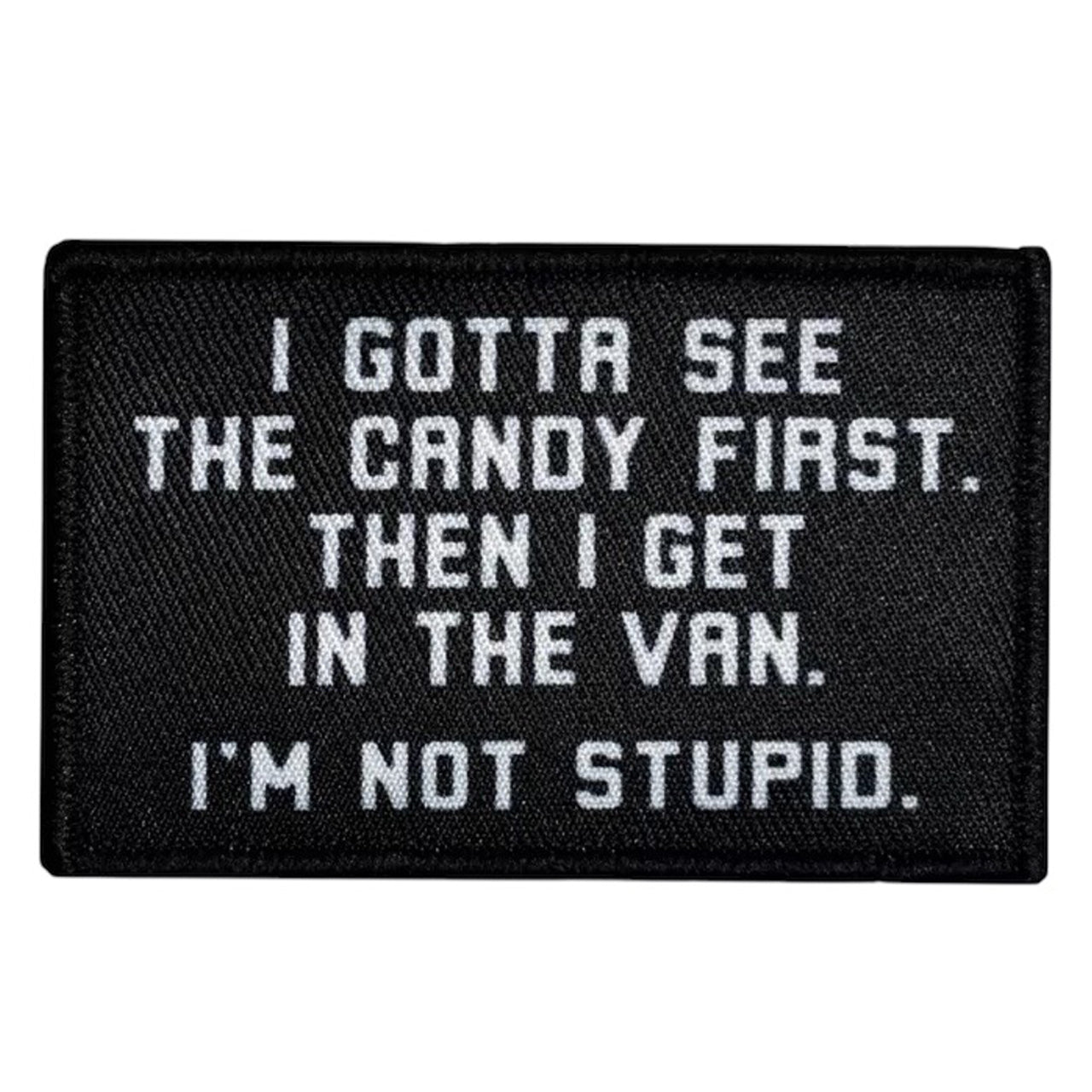Prepare to be amazed by the ultimate patching tool, I Gotta See The Candy First Patch Hook & Loop! At 8x5cm, it's the ideal size for all your patching needs. Trust us, you'll never want to be without it! www.moralepatches.com.au