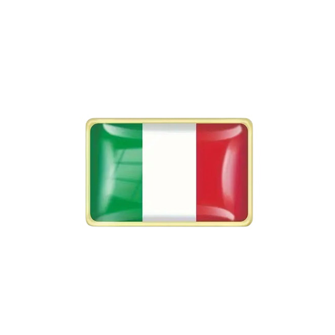 This gold-plated, enamel-filled lapel pin allows you to proudly display the Italy flag while honouring all those who have served or are currently serving in all theatres of war and peacekeeping efforts. Featuring the Italy Flag, it symbolises both national pride and remembrance. www.moralepatches.com.au