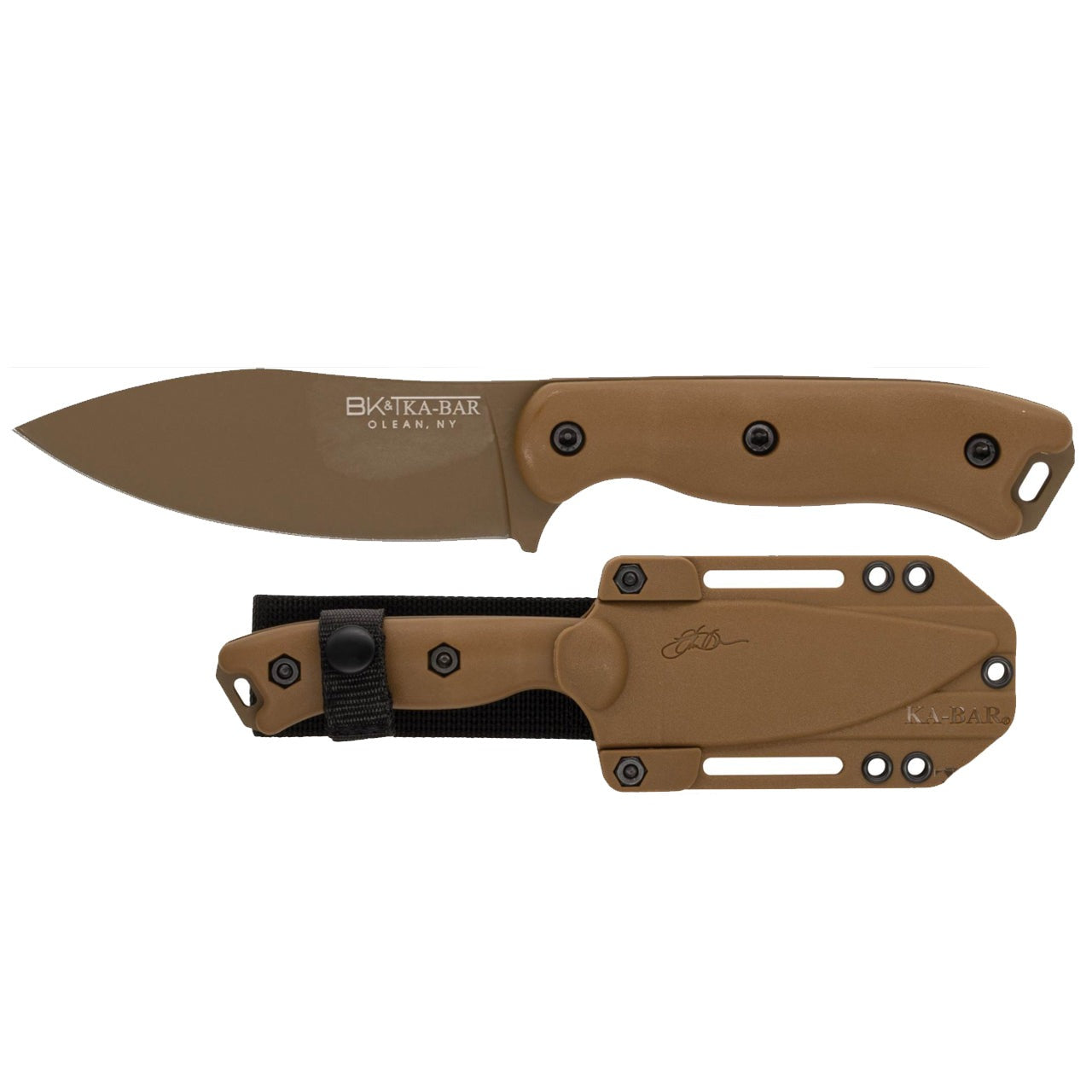 The BK19 Becker Nessmuk is the newest fixed blade in KA-BAR’s popular Becker Knife & Tool line. Designed by Ethan Becker, the BK19 shares select traits with the highly sought after Becker BK18 Harpoon, such as handle scales, Celcon® sheath, and burnt bronze color. The BK19 stands out with its Nessmuk blade shape, a fan favorite in the bushcraft community. www.moralepatches.com.au