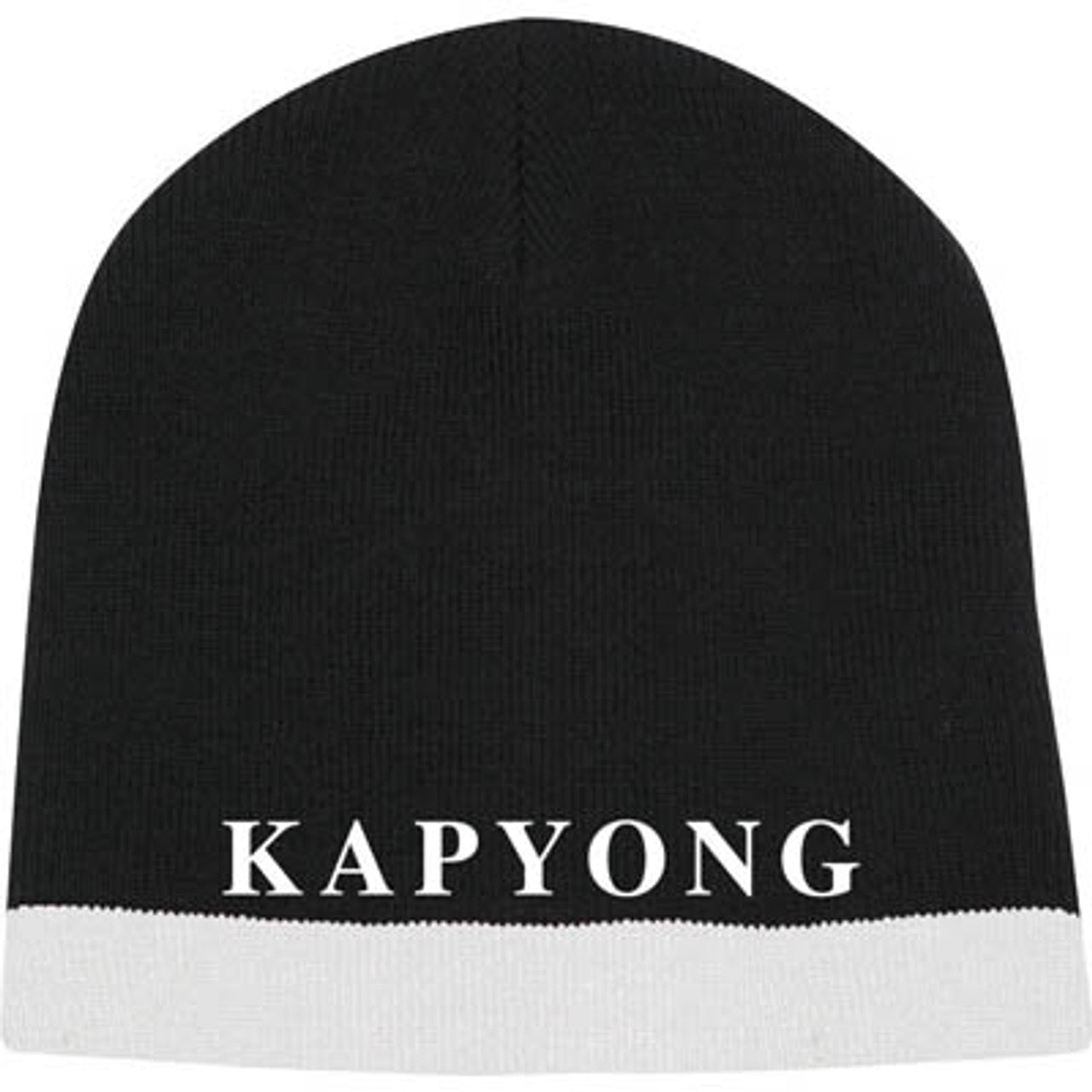 The Kapyong Company Beanie is a stylish and warm accessory that showcases your affiliation with the Kapyong Company. Made from 100% acrylic, this black and white beanie is perfect for keeping your head cozy during chilly weather. Order now and show your support for the Kapyong Company. www.moralepatches.com.au