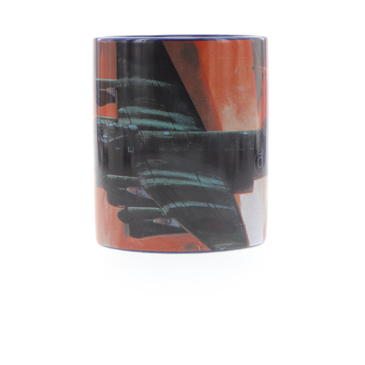 The mug showcases Harrison's artwork titled "Into the Cauldron" and includes a schematic of the aircraft in the base. Made from durable ceramic with an easy-grip handle and scratch-resistant finish, this mug is perfect for both hot and cold beverages. www.moralepatches.com.au