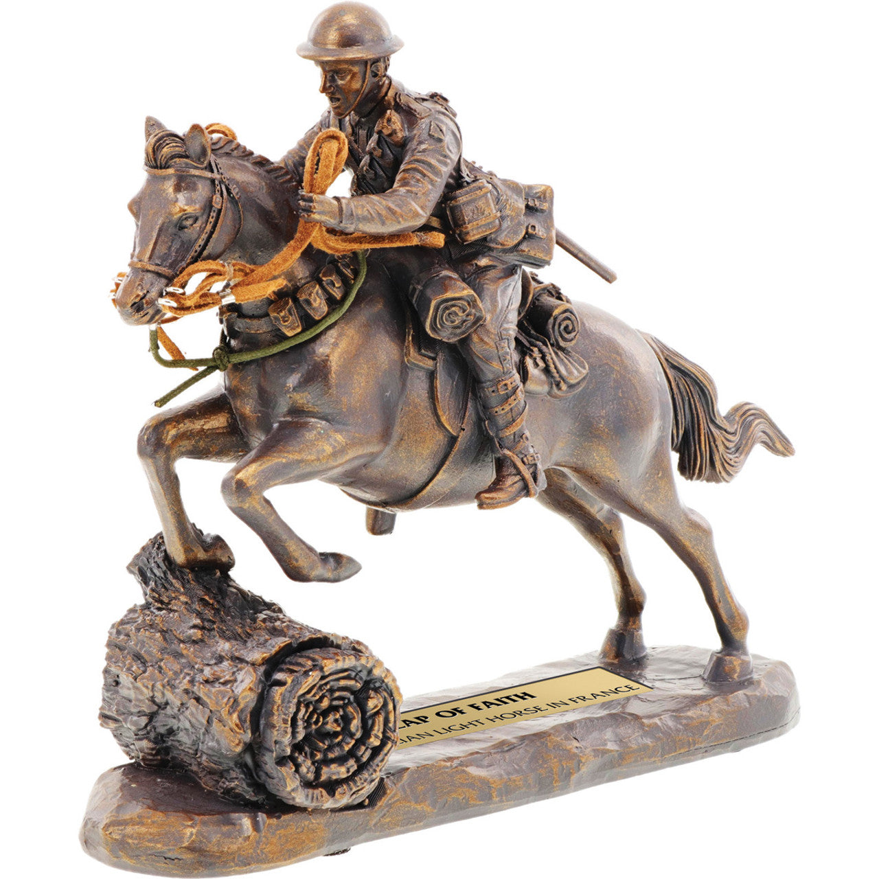 The Australian Light Horse in France is a stunning figurine that pays tribute to the brave men and their loyal Waler mounts who served in the Great War. After escaping the failed Gallipoli campaign, these men found themselves on the war-torn Western Front, where mounted offensive operations were generally unsuited. www.moralepatches.com.au
