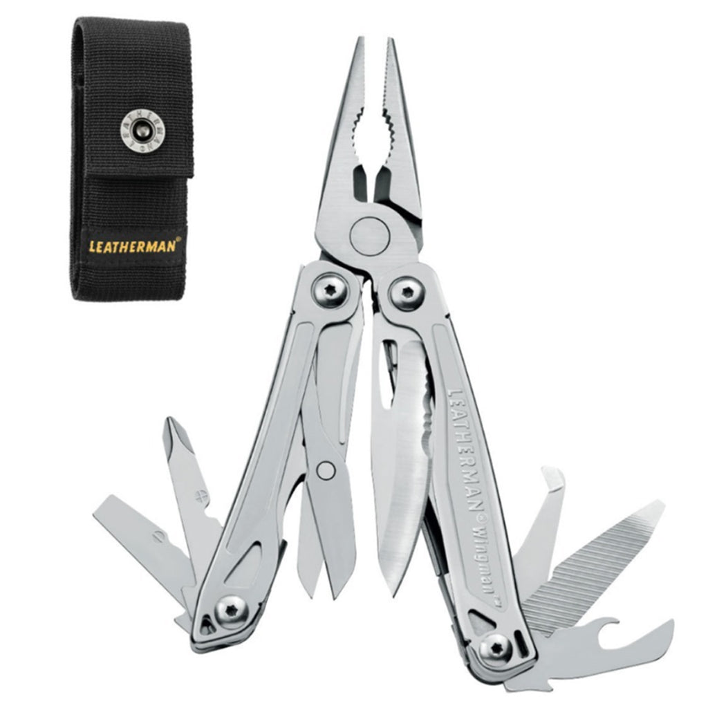 The Wingman is just that: your go-to tool for projects around the house, on the job, or at the campsite. A great, lightweight, pocket-sized, stainless steel tool; the Wingman features an outside -accessible, one-hand opening blade and spring-action jaws. Now provided with a high quality button nylon sheath. www.moralepatches.com.au
