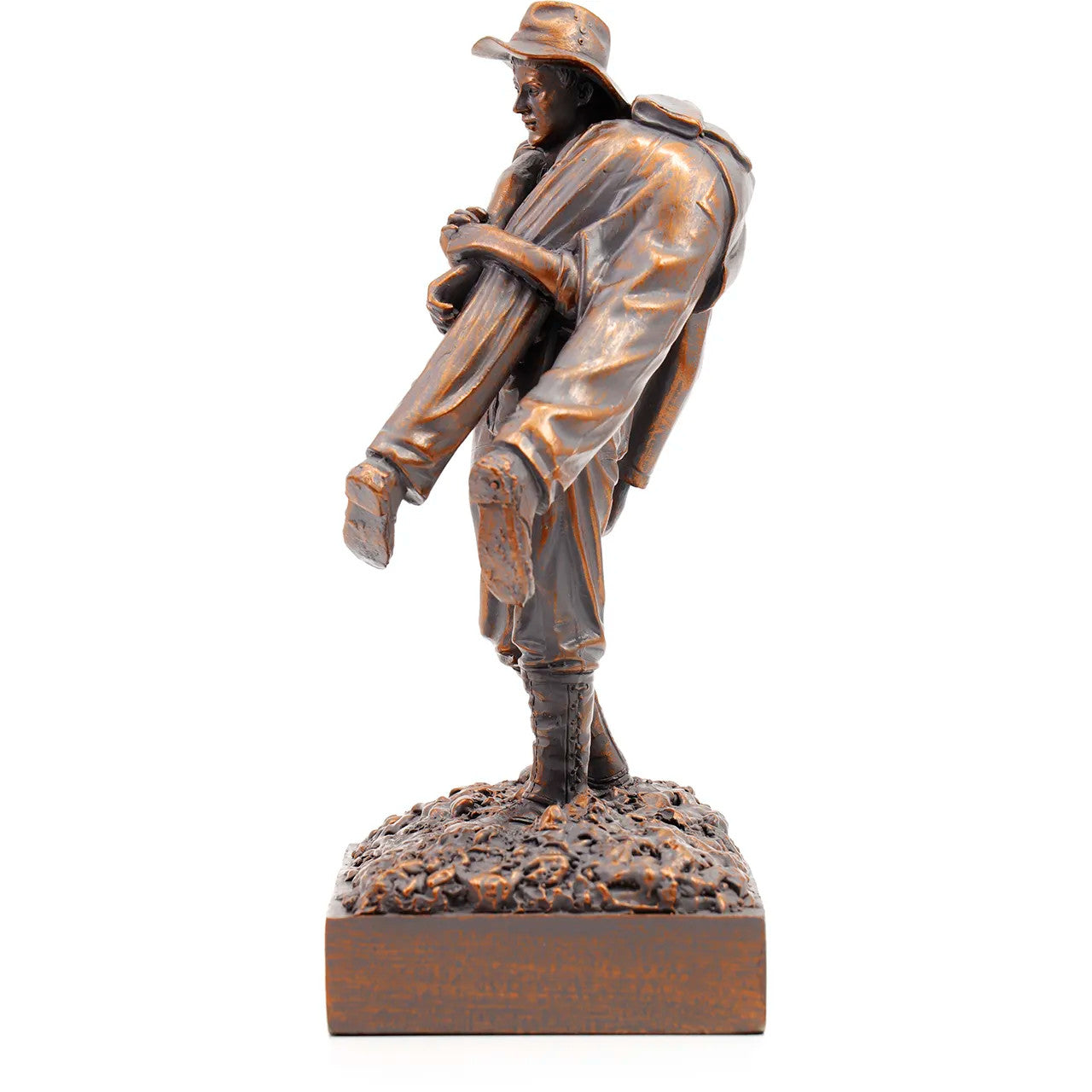Introducing the Leslie Bull Allen Spirit of Mateship Figurine, a remarkable tribute to an extraordinary act of valor and camaraderie. Crafted with precision from cold cast bronze, this figurine immortalizes a defining moment in history. www.moralepatches.com.au