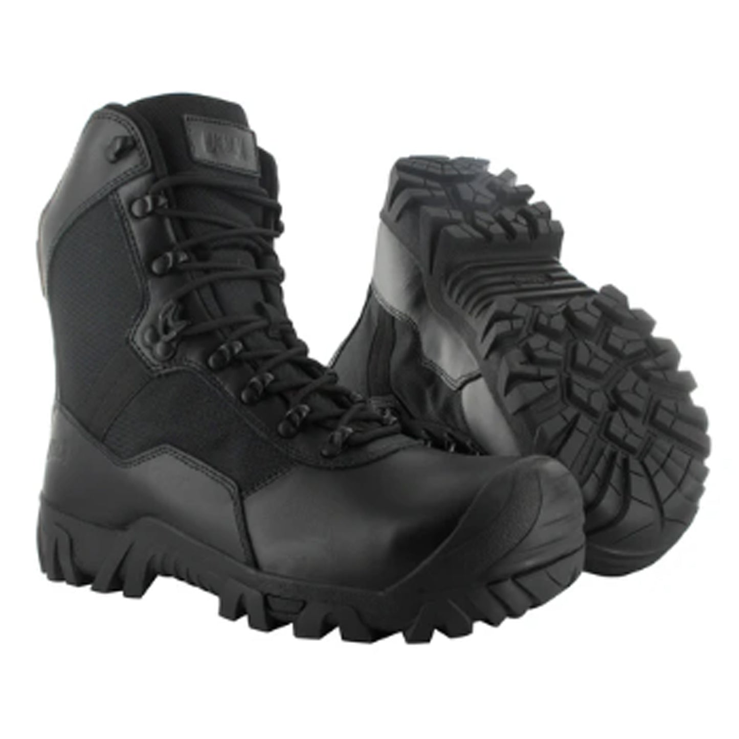 The Magnum Hawk 8.0 Tactical Combat Boots MHK100 feature full-grain leather and 1680 Denier Cordura uppers for durability. They include a breathable, moisture-wicking mesh lining and a padded, contoured collar for comfort and flexible support all day long. www.moralepatches.com.au