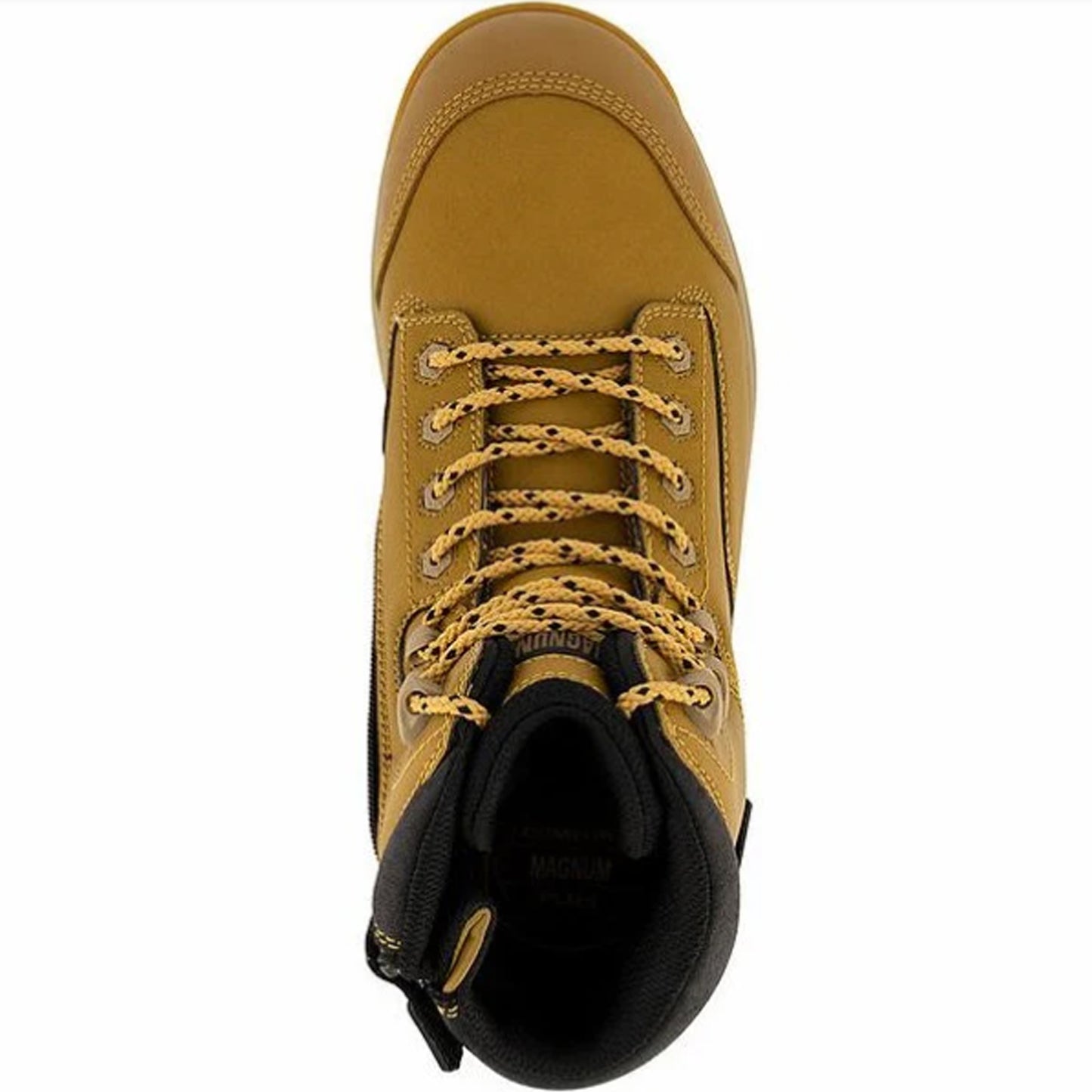 Spend long hours on your feet without discomfort with the Magnum Men's Precision Max Work Boots. These boots offer waterproof, breathable Clarino microfiber uppers and protective composite toes, all crafted with vegan-friendly materials. The fast-wicking lining helps manage moisture, keeping your feet dry and comfortable. www.moralepatches.com.au