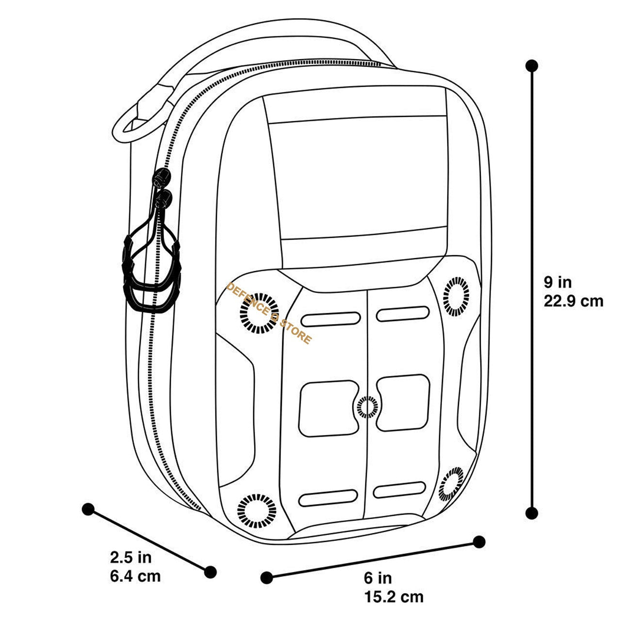 The FRP First Response Pouch is an updated interpretation of the traditional blow-out medical pouch. It has an interior paracord adjuster used to set the angle of opening for the main compartment. The inside is equipped with elastic straps and pockets for organizing first aid essentials. www.moralepatches.com.au