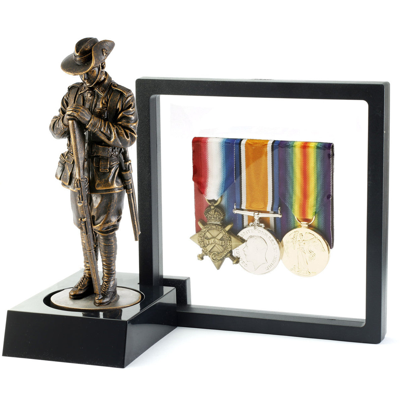 The display stand also accommodates a display frame to showcase photographs, souvenirs or mementos. The frame's contents are suspended between two flexible silicone membranes and appear to be 'levitating' in the frame. Hinges allow easy access to items when they need to be removed from the frame. www.moralepatches.com.au