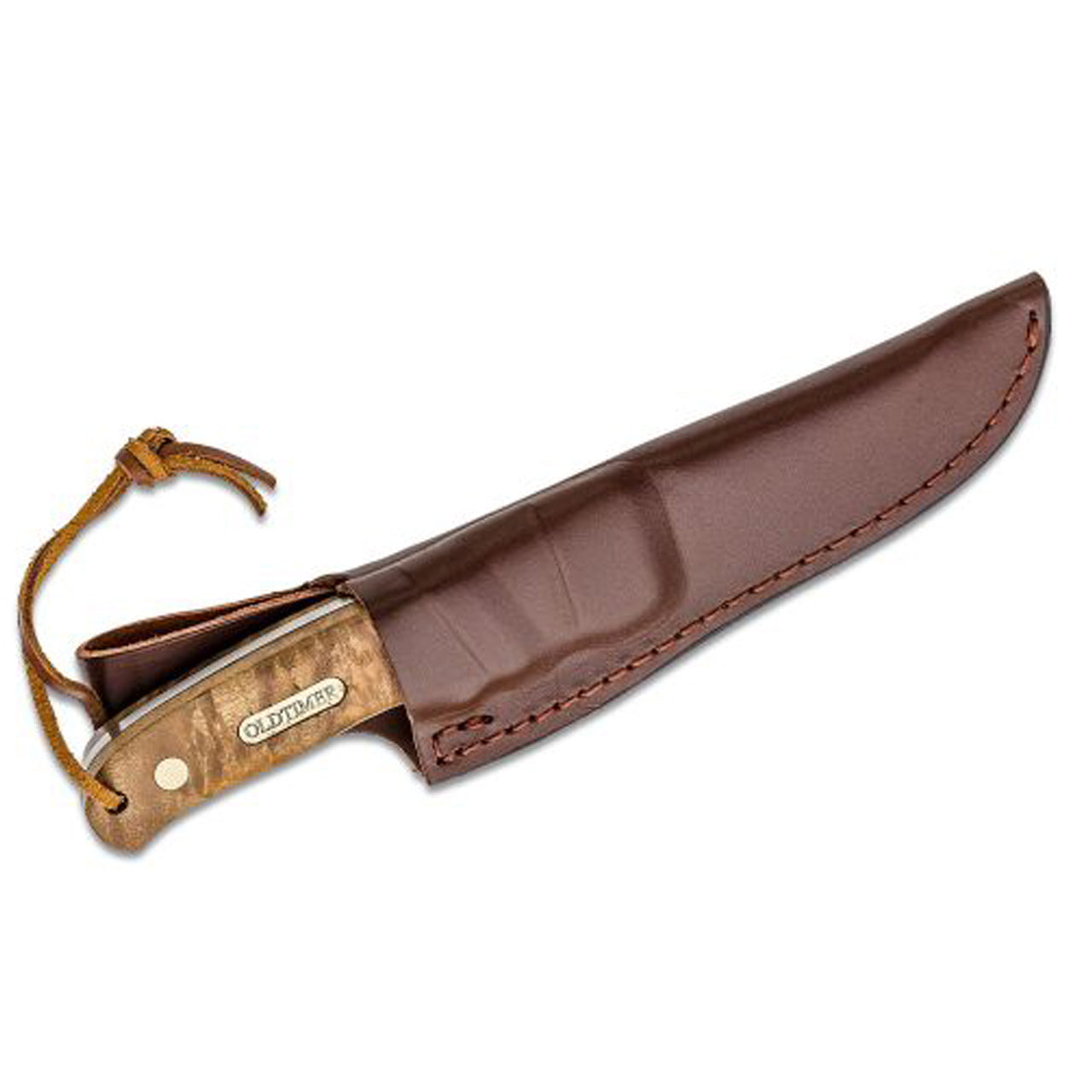 This Old Timer Pro Hunter Knife embodies the traditional American hunting knife. The Pro Hunter features a full tang stainless steel drop point blade with a satin finish, smooth ironwood scales, polished nickel silver bolsters, and rivet construction. The Pro Hunter comes with a leather sheath. www.moralepatches.com.au