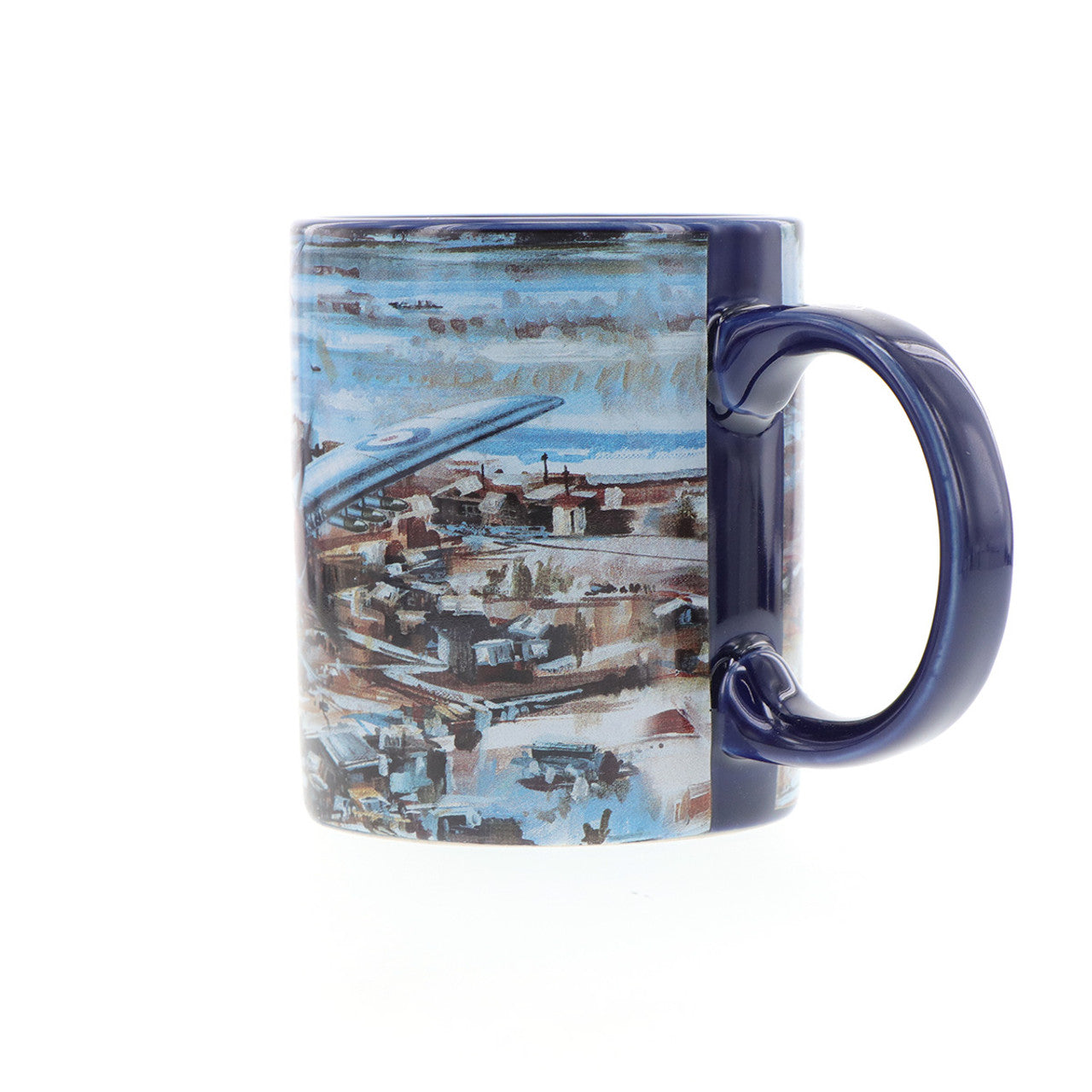 With only 1000 mugs available worldwide, it is a rare find. The mug showcases Drew Harrison's masterpiece, "Cutting the Lines," along with a schematic of the aircraft in the base. Made from durable ceramic with an easy-grip handle and scratch-resistant finish, this mug is perfect for enjoying both hot and cold beverages. www.moralepatches.com.au