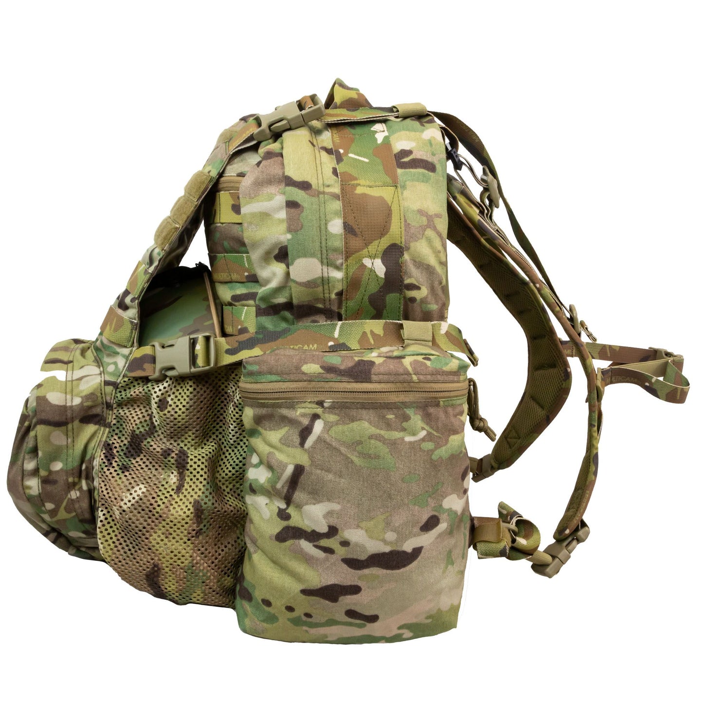 The built-in cradle in front comfortably fits a helmet or can be used as a storage compartment for clothing or other medium-size mission critical necessities. The cradle also features Velcro and non-Velcro MOLLE attachment points in front. www.moralepatches.com.au