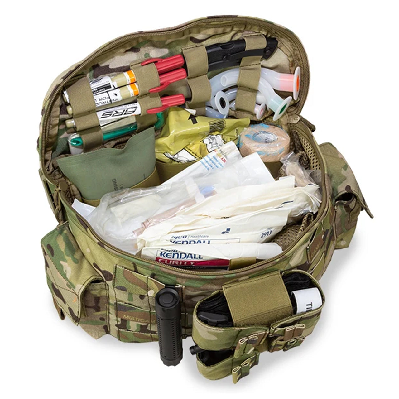 The Delta Medic Pack 2 is a reduction in size from our Kilo Medic pack. The Delta Medic was designed to be a lightweight and smaller option, so as not to suck up room, when space is critical. The kit is designed to fit lifesaving essentials such as chest seals, airways, IV bags, dressings and a BVM. www.moralepatches.com.au