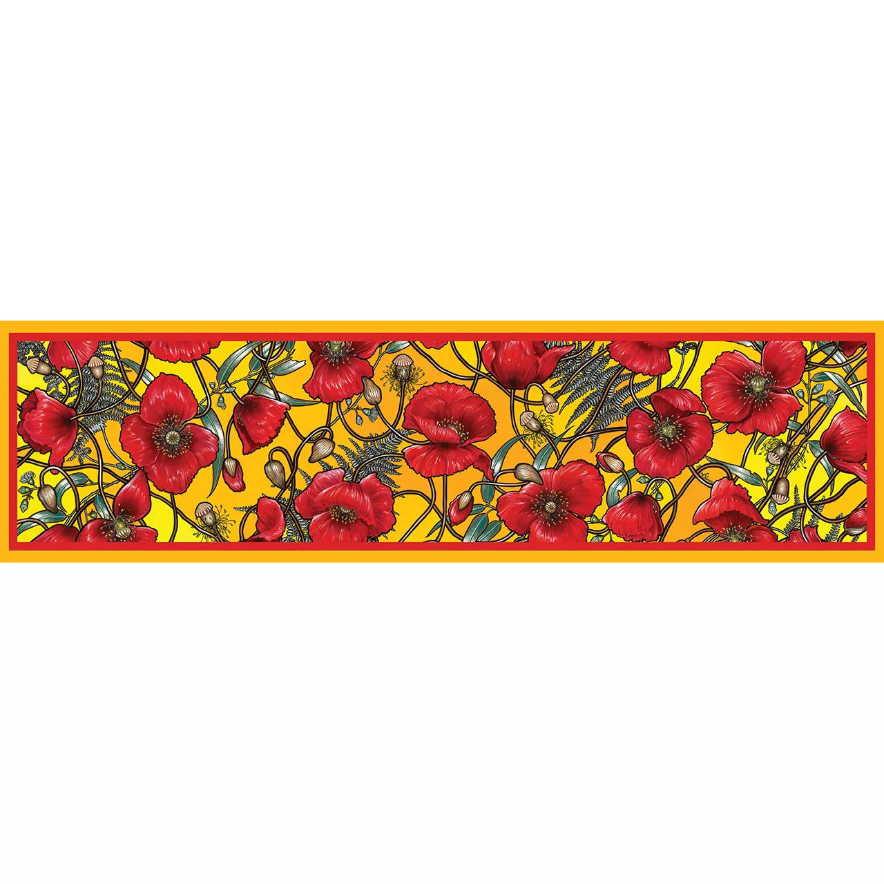 An elegant poppy chiffon scarf with a reminder of remembrance every day. This poppy chiffon scarf is inspired by the poignant artwork of Australian artist Adriana Seserko. www.moralepatches.com.au