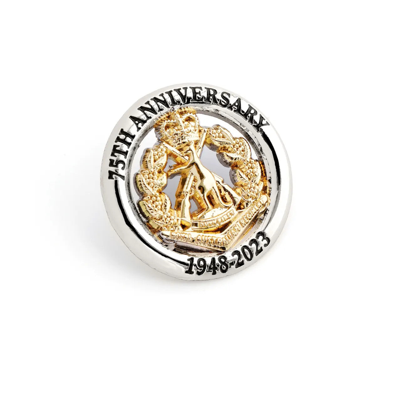 Introducing the 75th Anniversary Royal Australian Regiment Limited Edition Lapel Pin. www.moralepatches.com.au