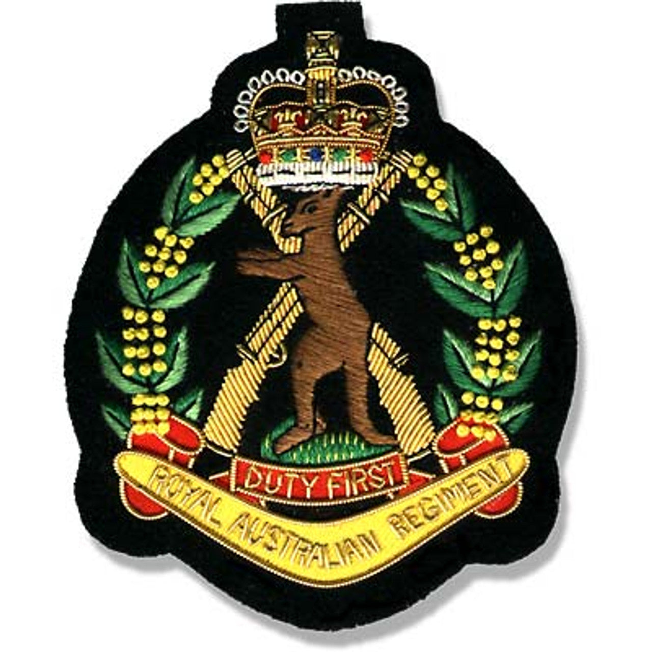 Superb Royal Australian Regiment (RAR) Bullion Pocket Badge is perfect for your Blazer, bag or where you want a stylish badge. www.moralepatches.com.au