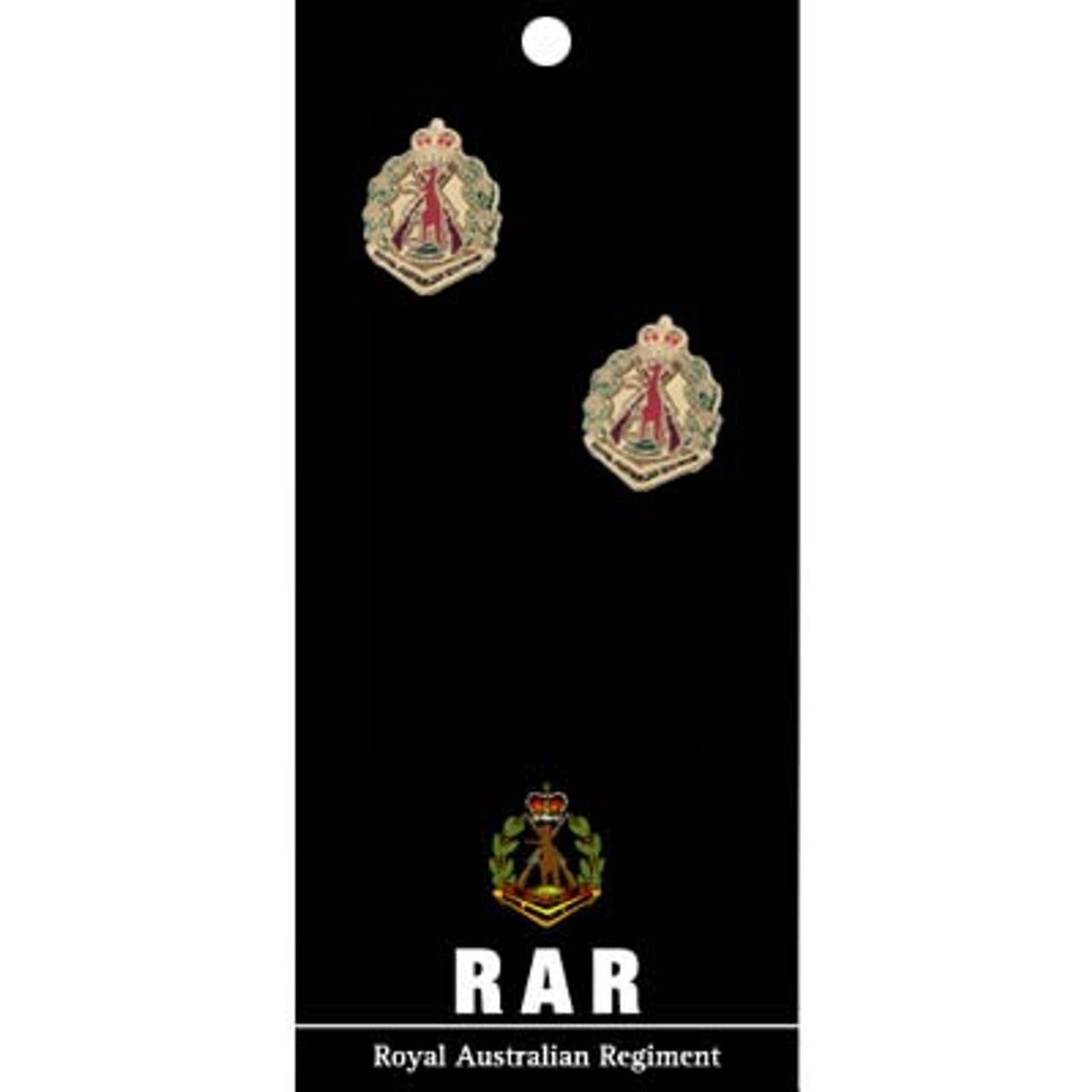 Show your pride and commitment with these sparkling Royal Australian Regiment (RAR) 20mm cuff links. With full colour enamel and gold plating, these gorgeous accessories will bring a touch of style to any work outfit or special occasion. www.moralepatches.com.au